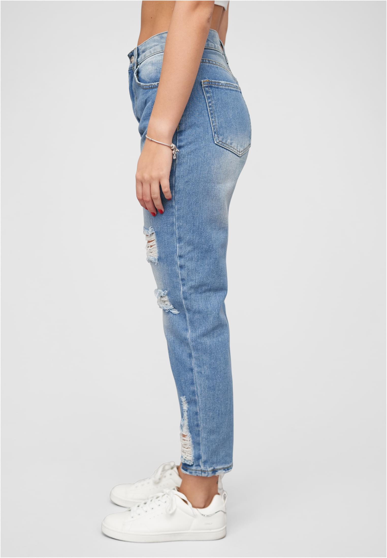 High-Waist Boyfriend Destroyed Jeans Hose 5-Pockets - related product back image 1