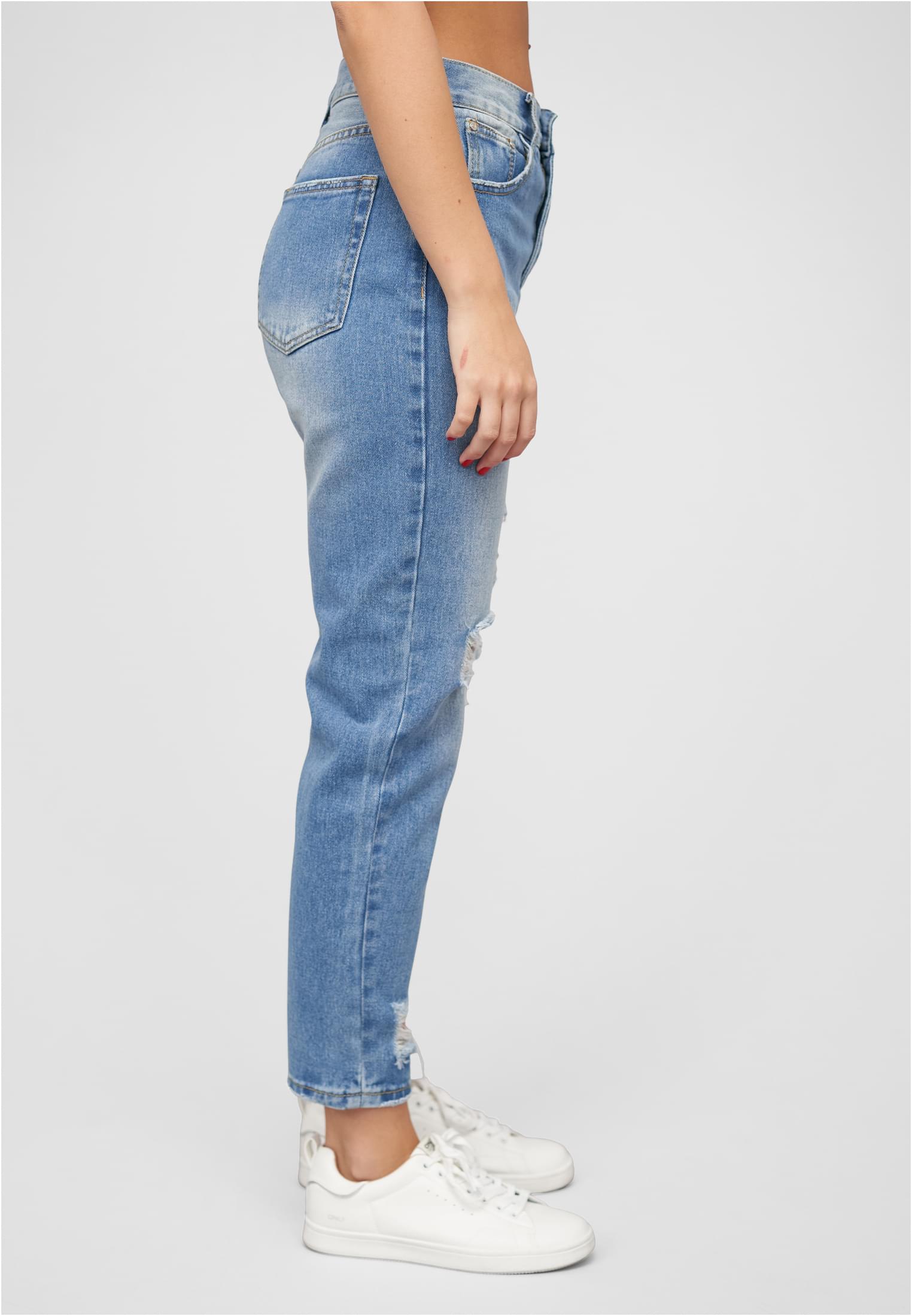 High-Waist Boyfriend Destroyed Jeans Hose 5-Pockets - related product back image 1
