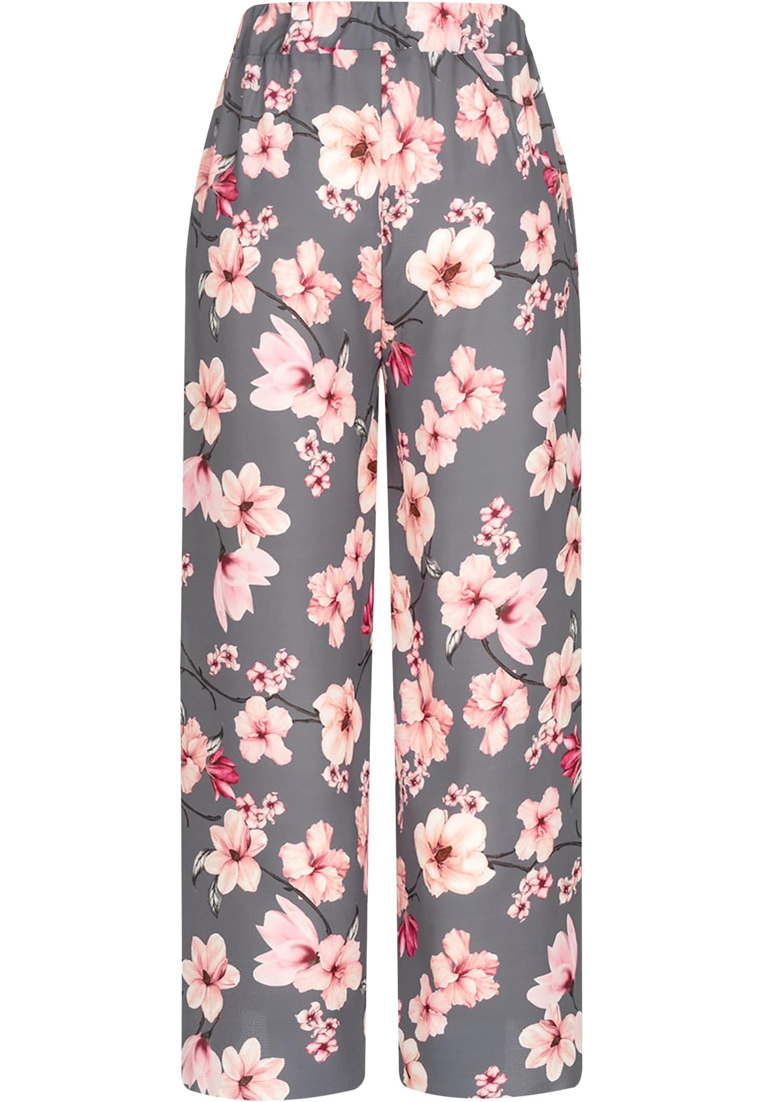 High-Waist Sommerhose mit Blumen Print grey L - variant image 7