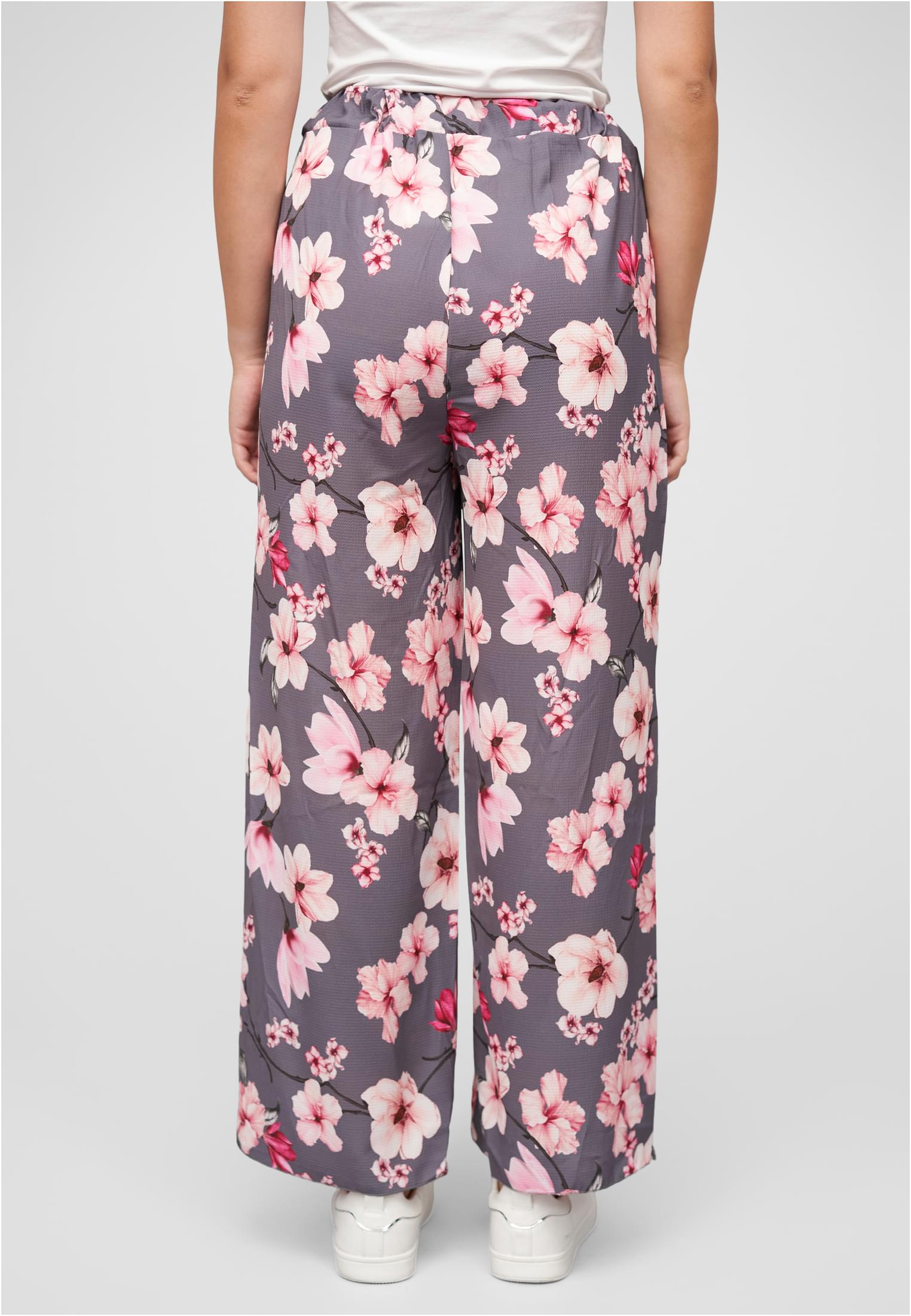 High-Waist Sommerhose mit Blumen Print - related product back image 1