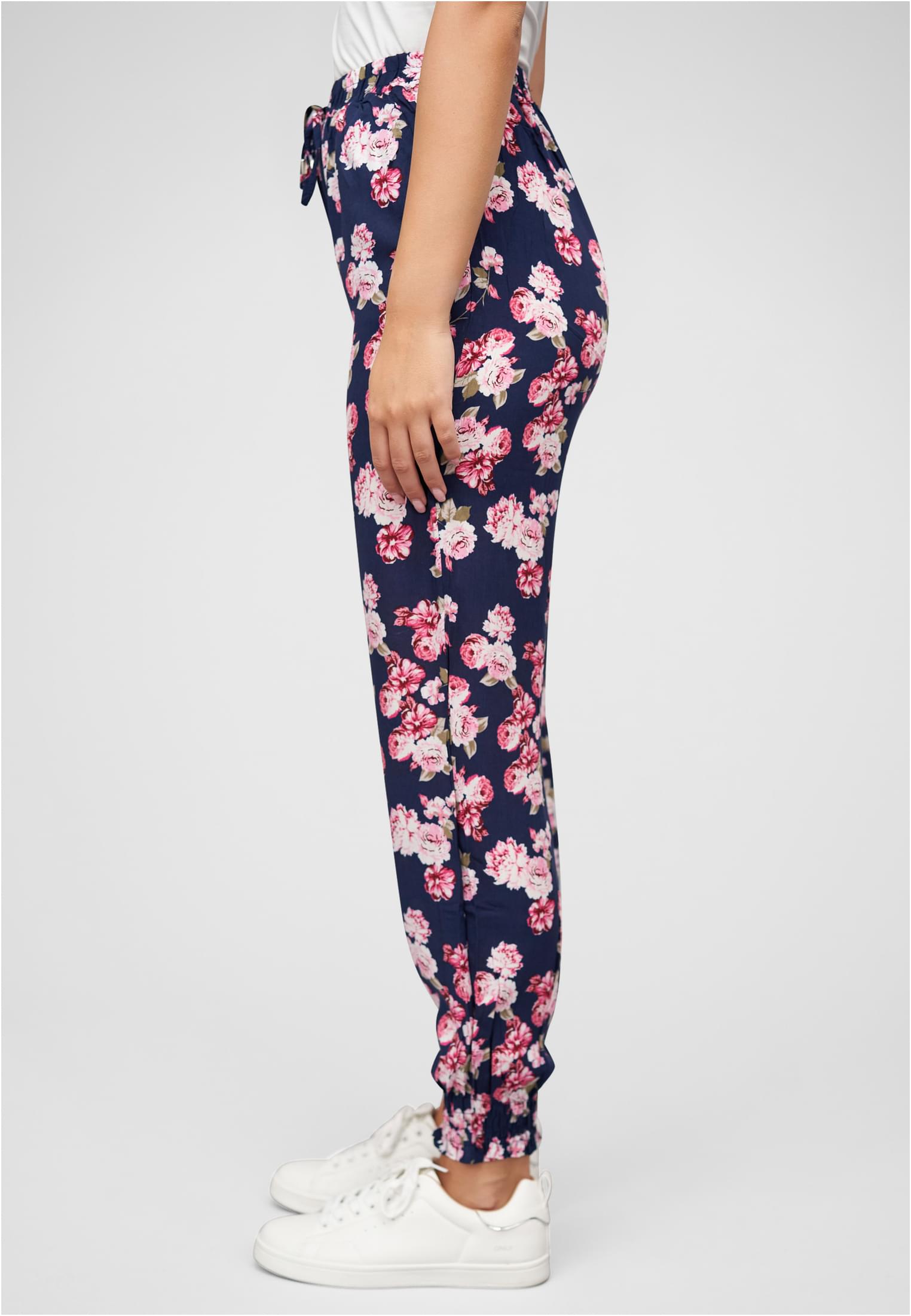 Viskose Hose mit Bündchen 2-Pockets & Blumen Print - related product back image 9