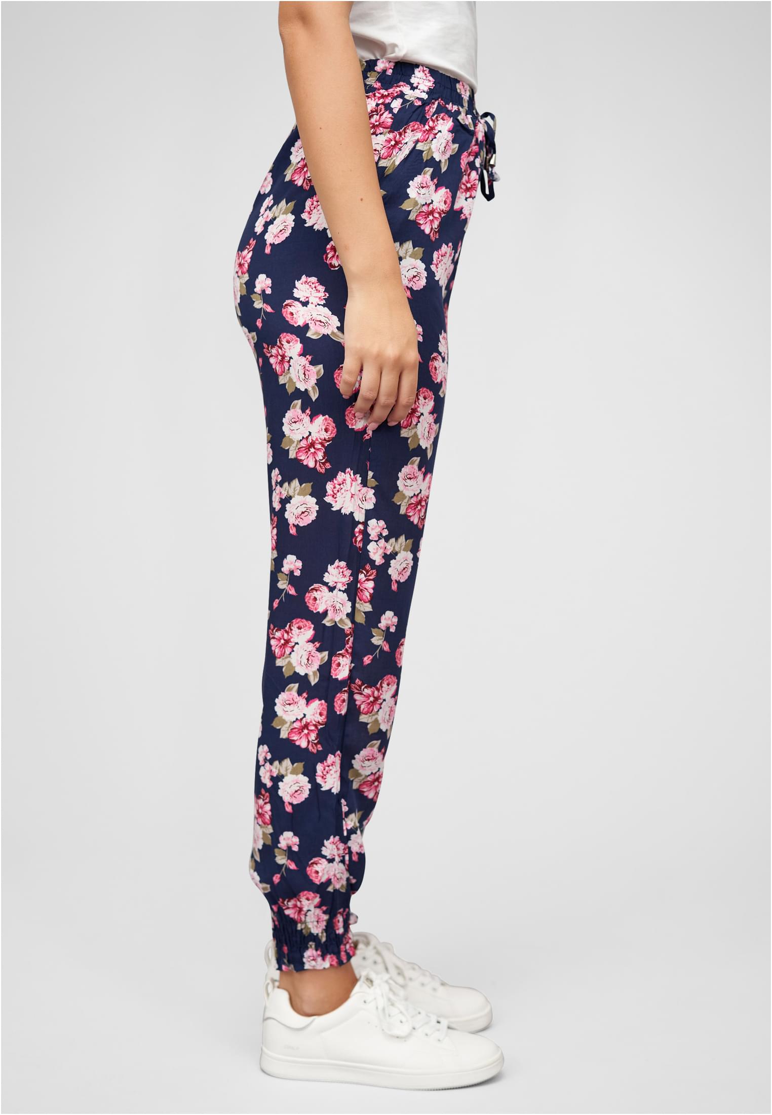 Viskose Hose mit Bündchen 2-Pockets & Blumen Print - related product back image 9