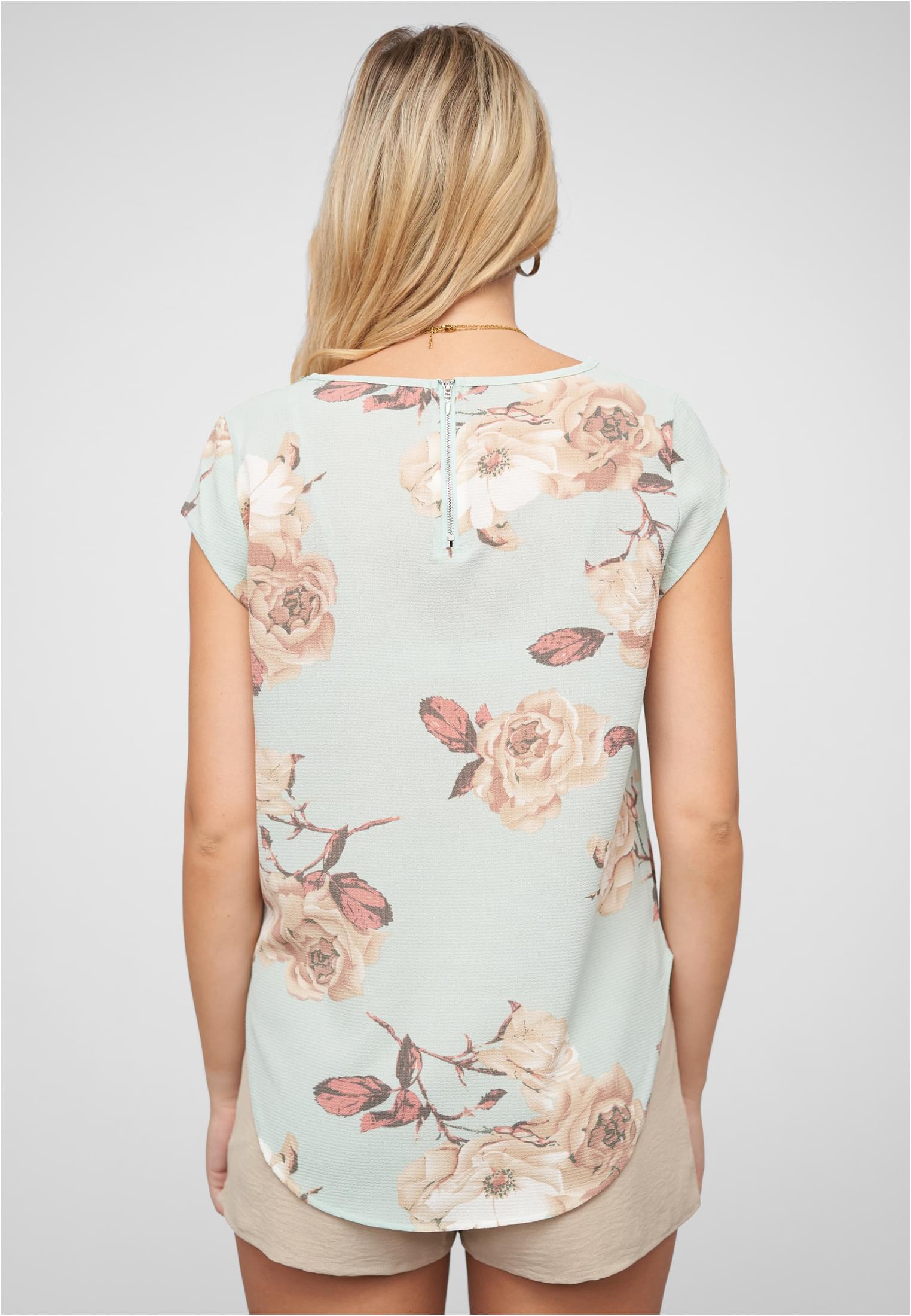 Struktur Blusen Shirt mit Zipper hinten light green L - variant image 2
