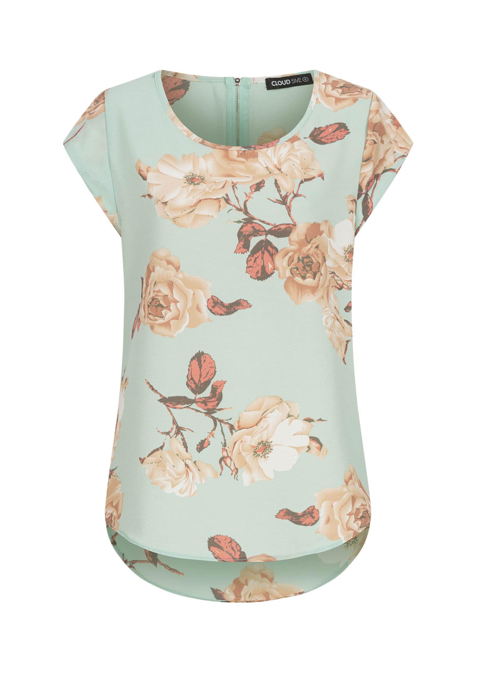 Struktur Blusen Shirt mit Zipper hinten light green L - variant image 6