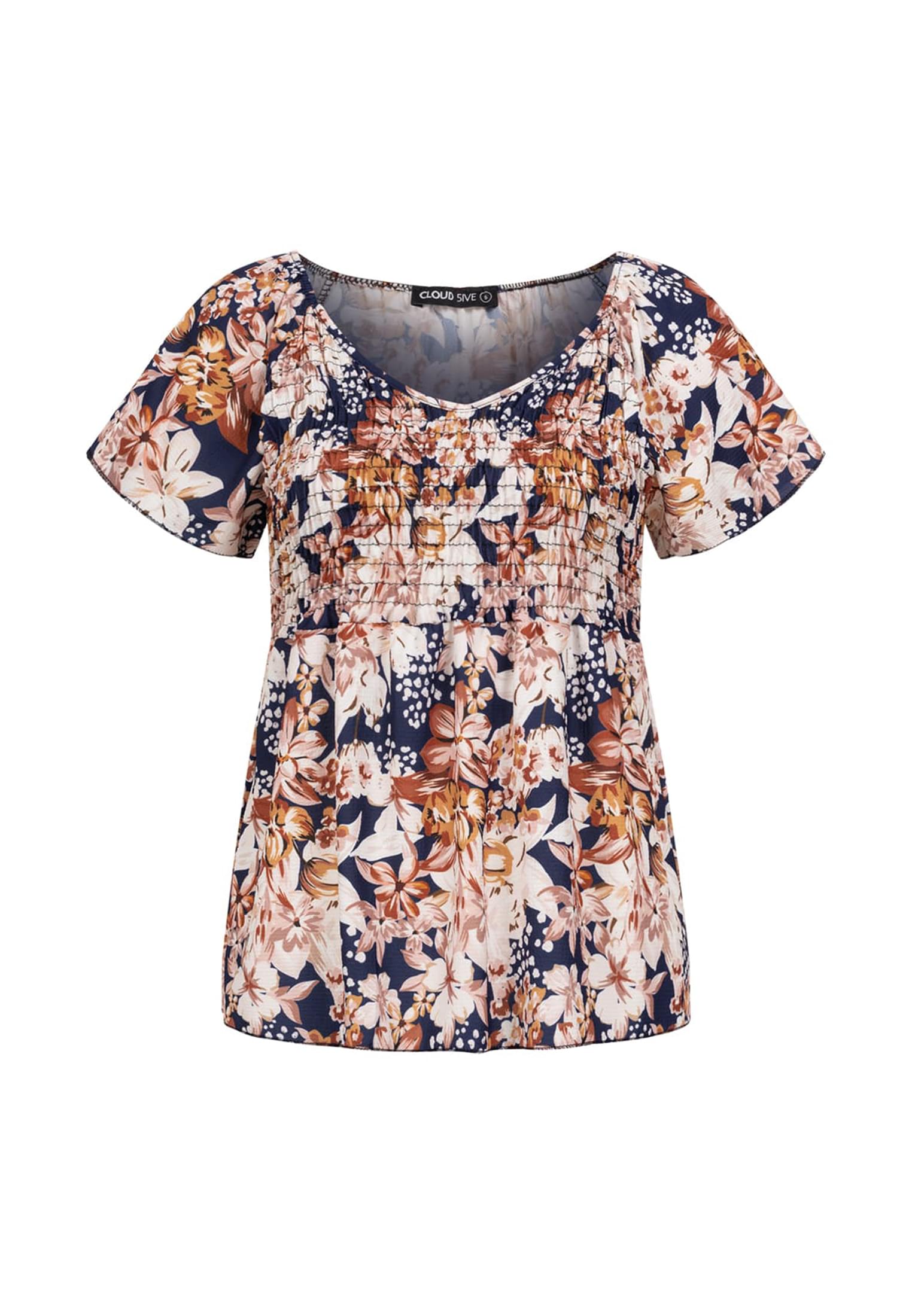 Peplum Schößchen Top mit Floralem Print navy L - variant image 6