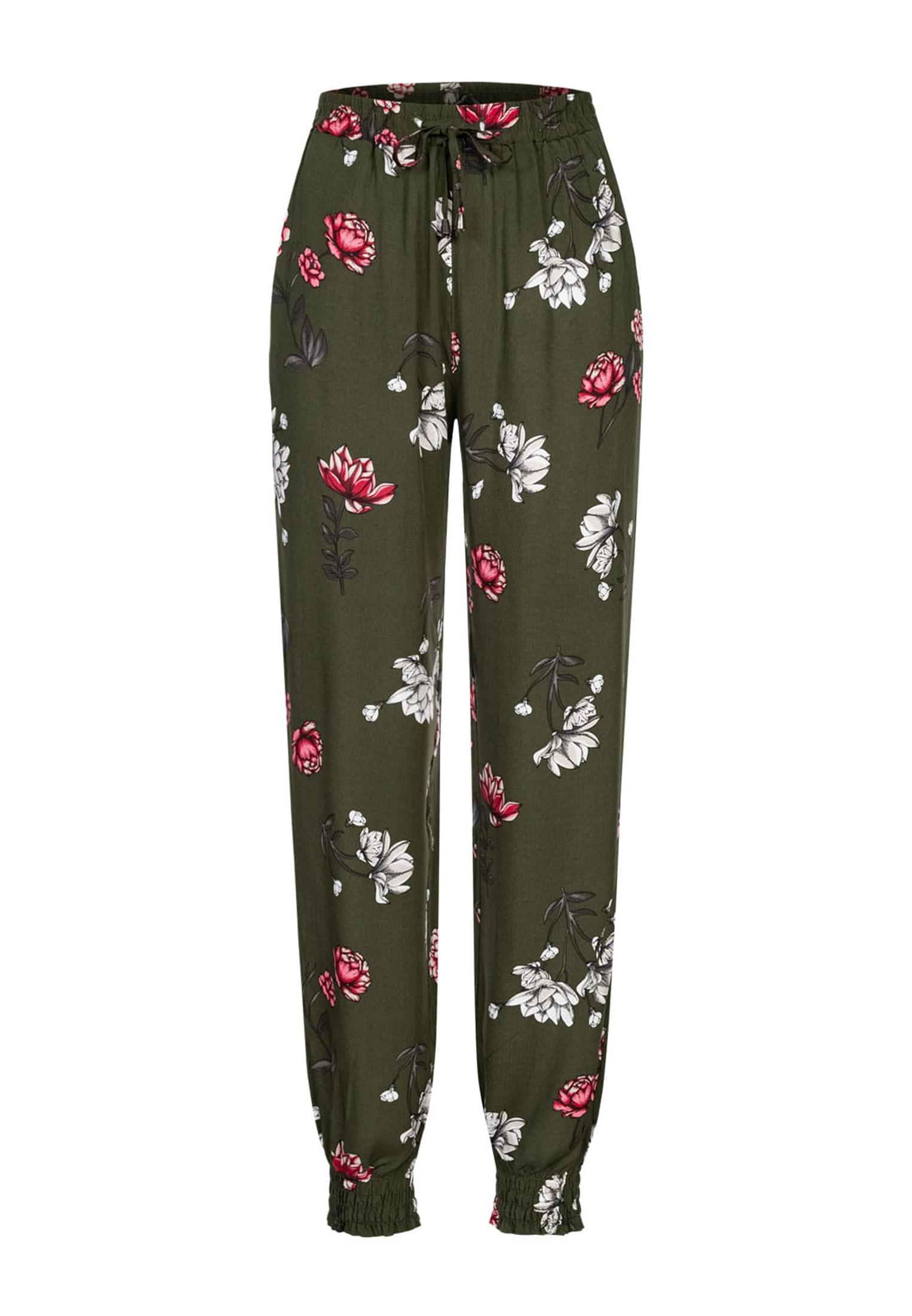 Viskose Hose mit Bündchen 2-Pockets & Floraler Print - related product back image 8