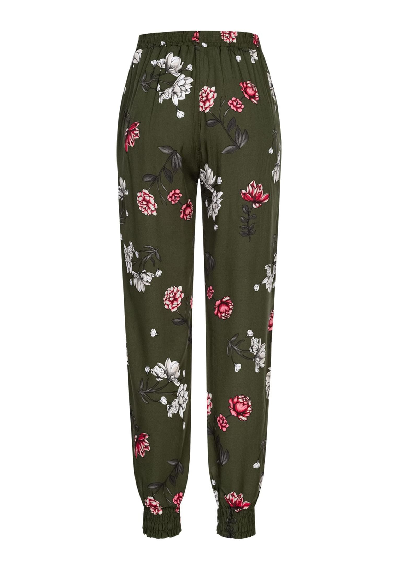 Viskose Hose mit Bündchen 2-Pockets & Floraler Print - related product back image 8
