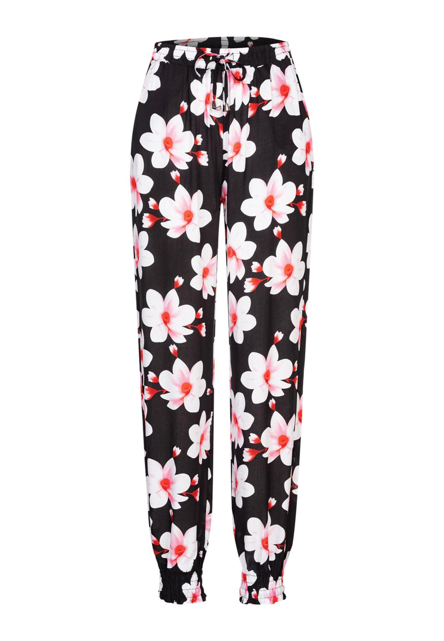 Viskose Hose mit Bündchen 2-Pockets & Big Flowers - related product back image 4