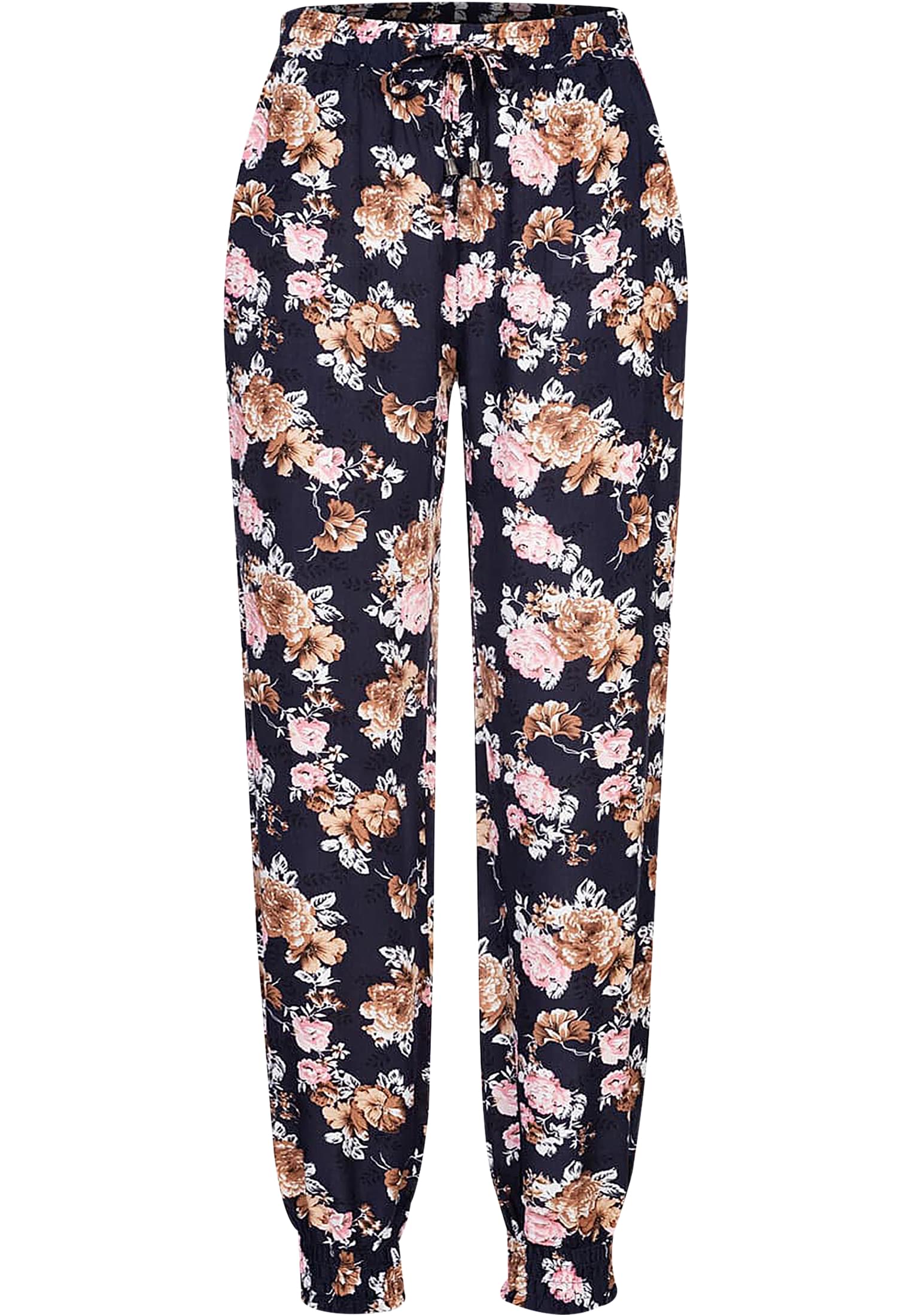 Viskose Hose mit Bündchen 2-Pockets & Rosen Print navy L - variant image 6