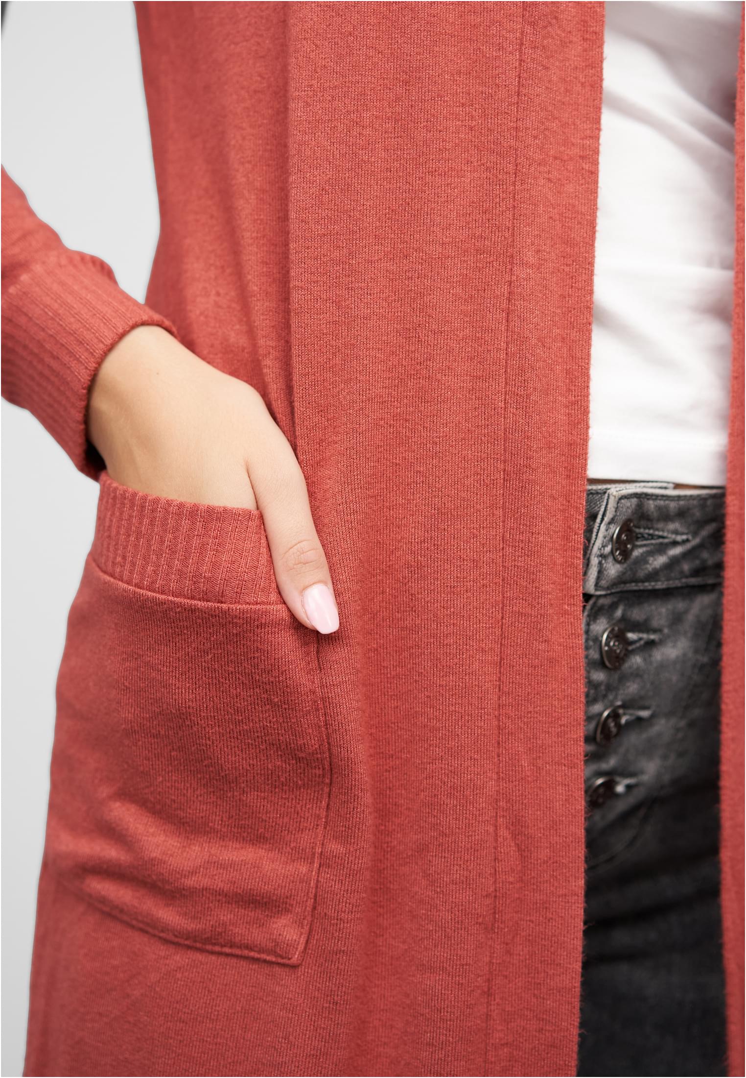 Longform Viskose Cardigan mit 2 seitl. Taschen brown L - variant image 5