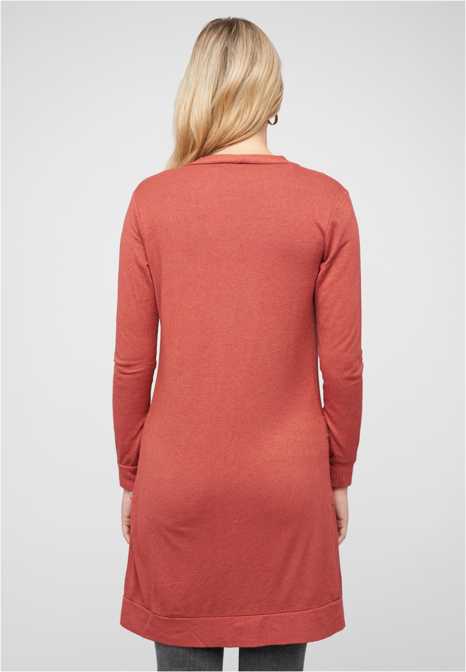 Longform Viskose Cardigan mit 2 seitl. Taschen brown L - variant image 2