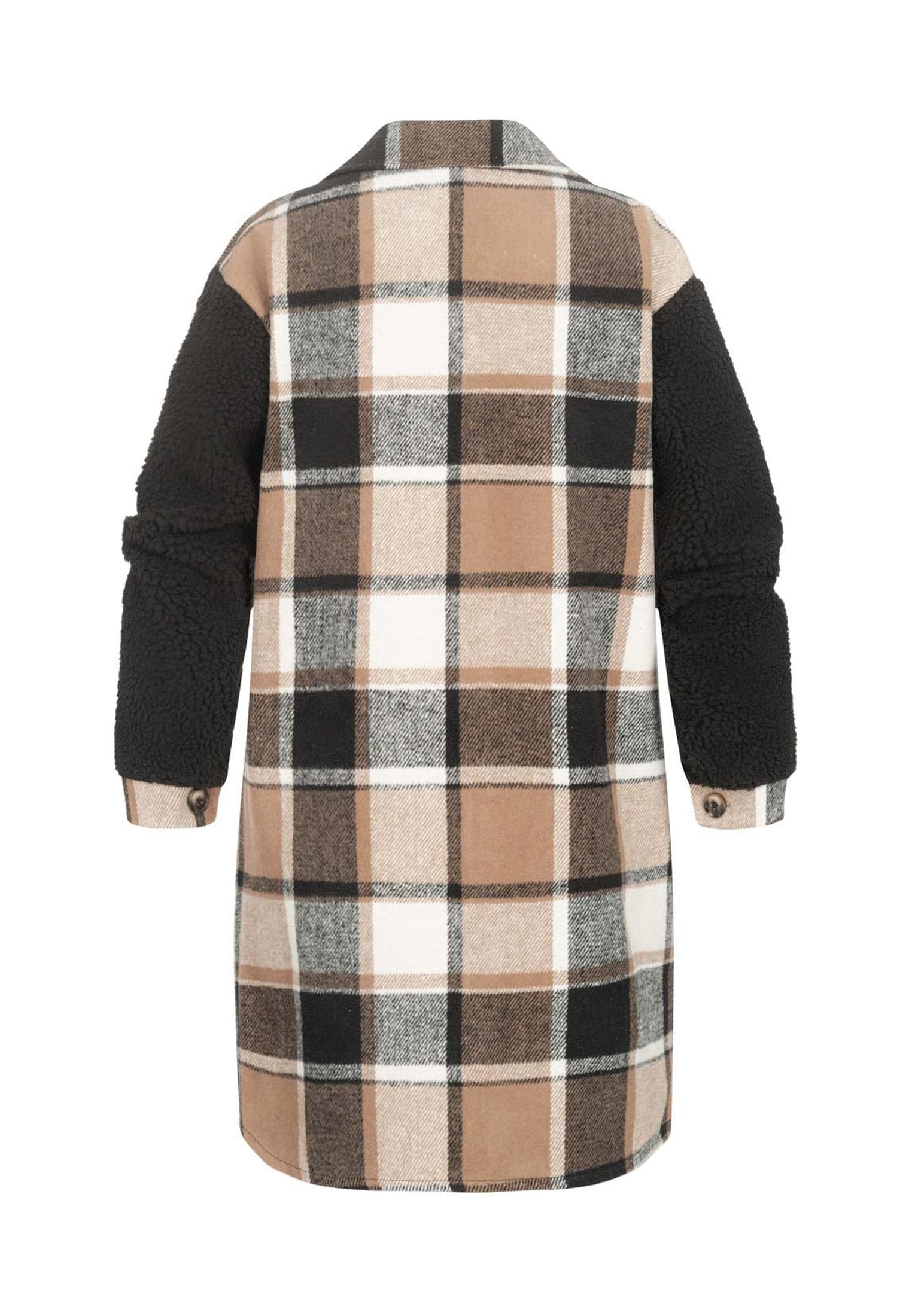 Teddyfell Shacket-Jacke Mantel mit 2 Brusttaschen black L - variant image 7