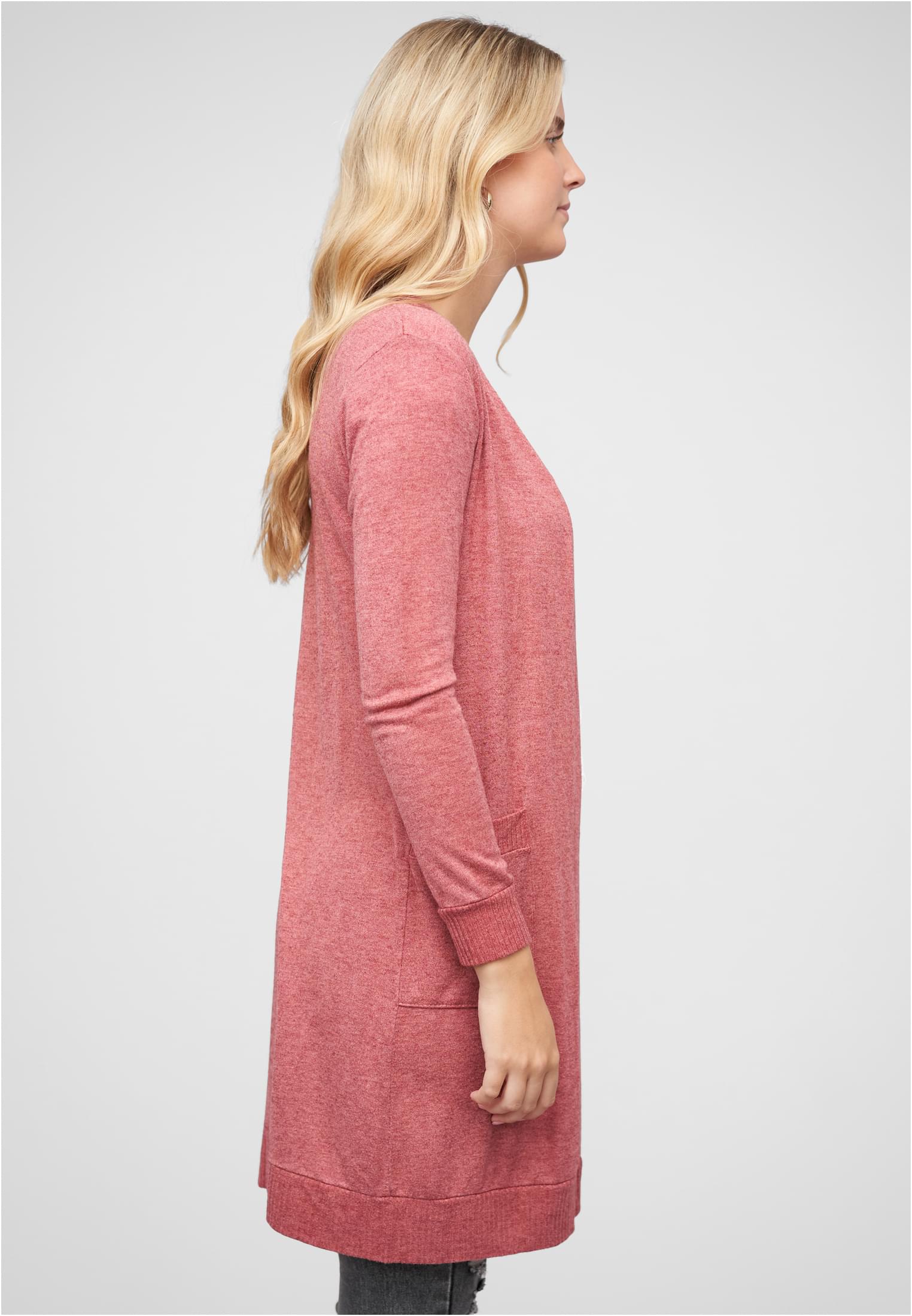 Longform Viskose Cardigan mit 2 seitl. Taschen brown L - variant image 3