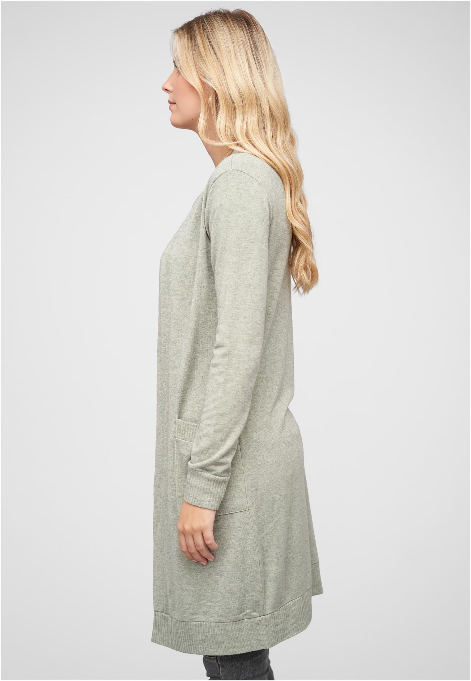 Longform Viskose Cardigan mit 2 seitl. Taschen green L - variant image 1