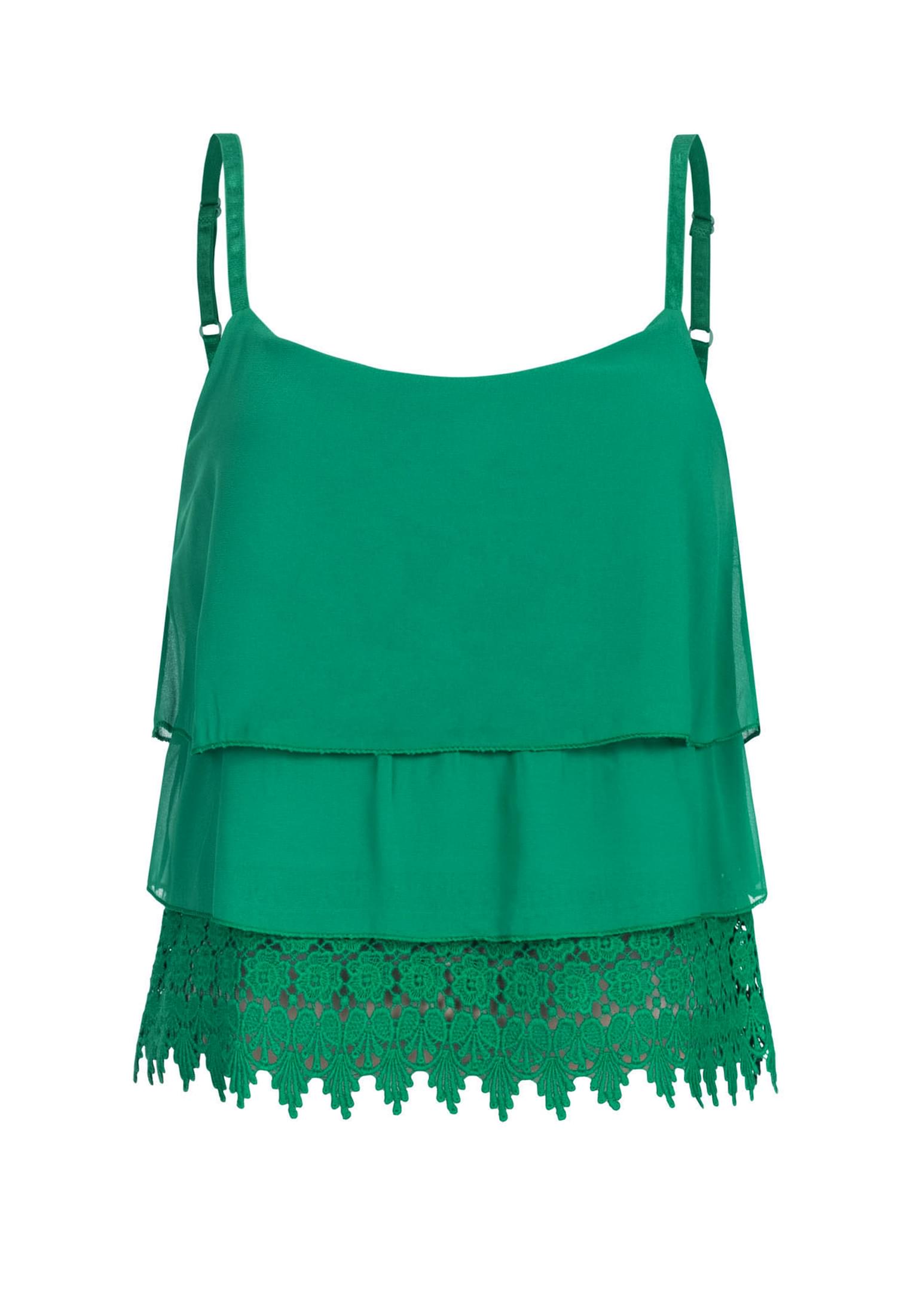 Chiffon Stufen Top mit Spitze 3-lagig - related product back image 9