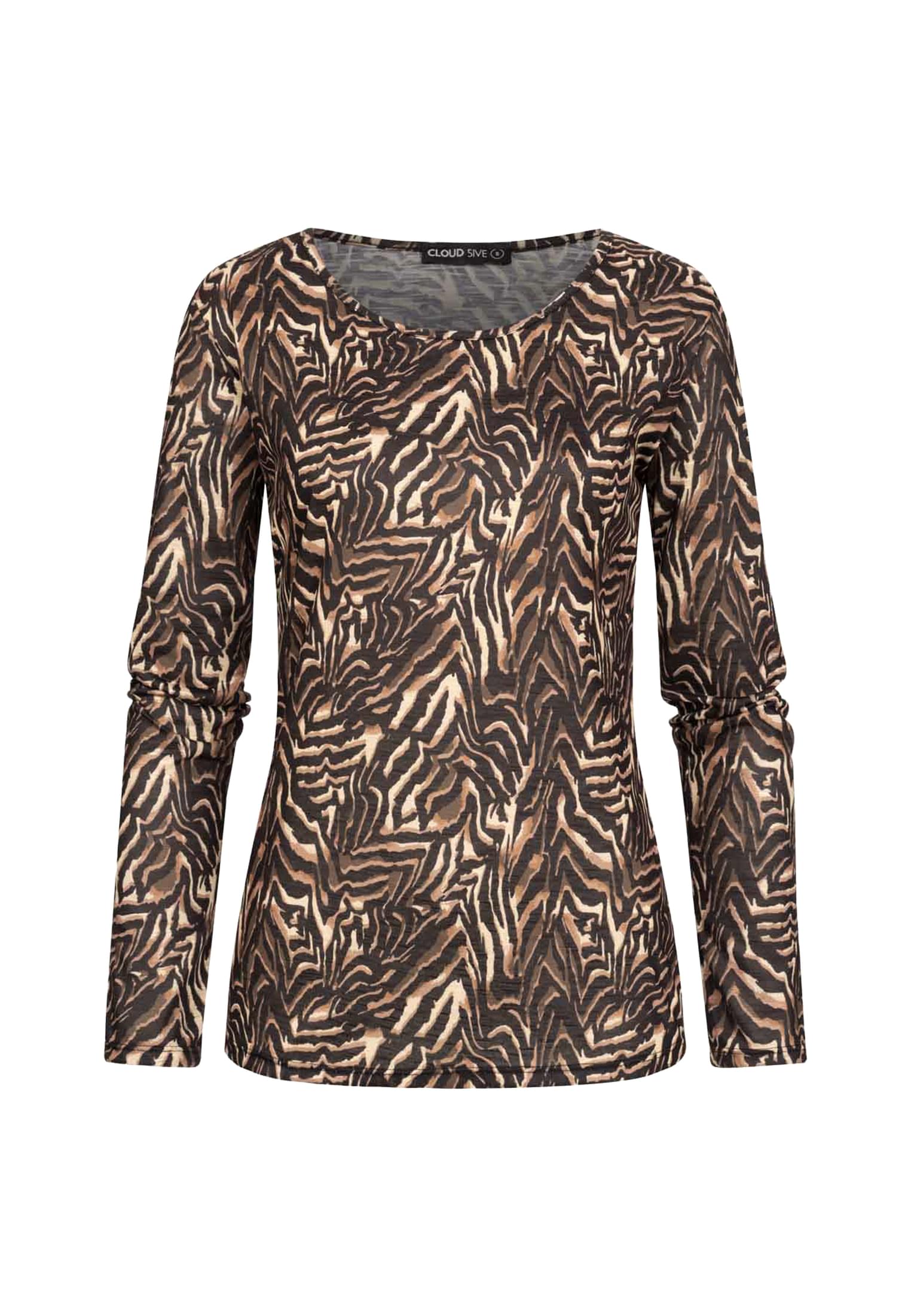 Langarm Shirt Longsleeve mit Animal Print black/beige L - variant image 6