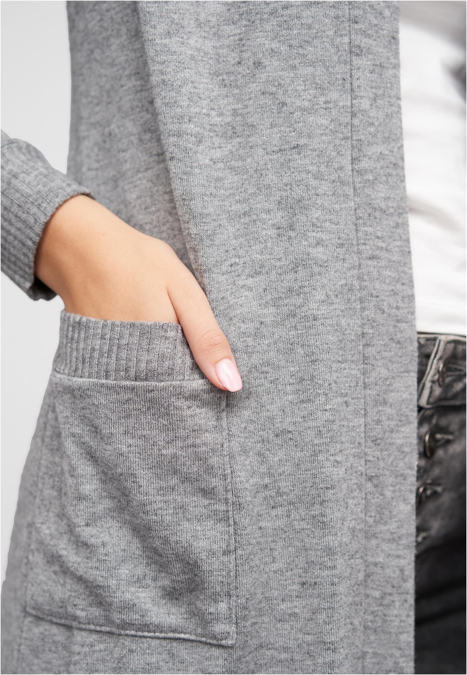 Longform Viskose Cardigan mit 2 seitl. Taschen grey melange L - variant image 5