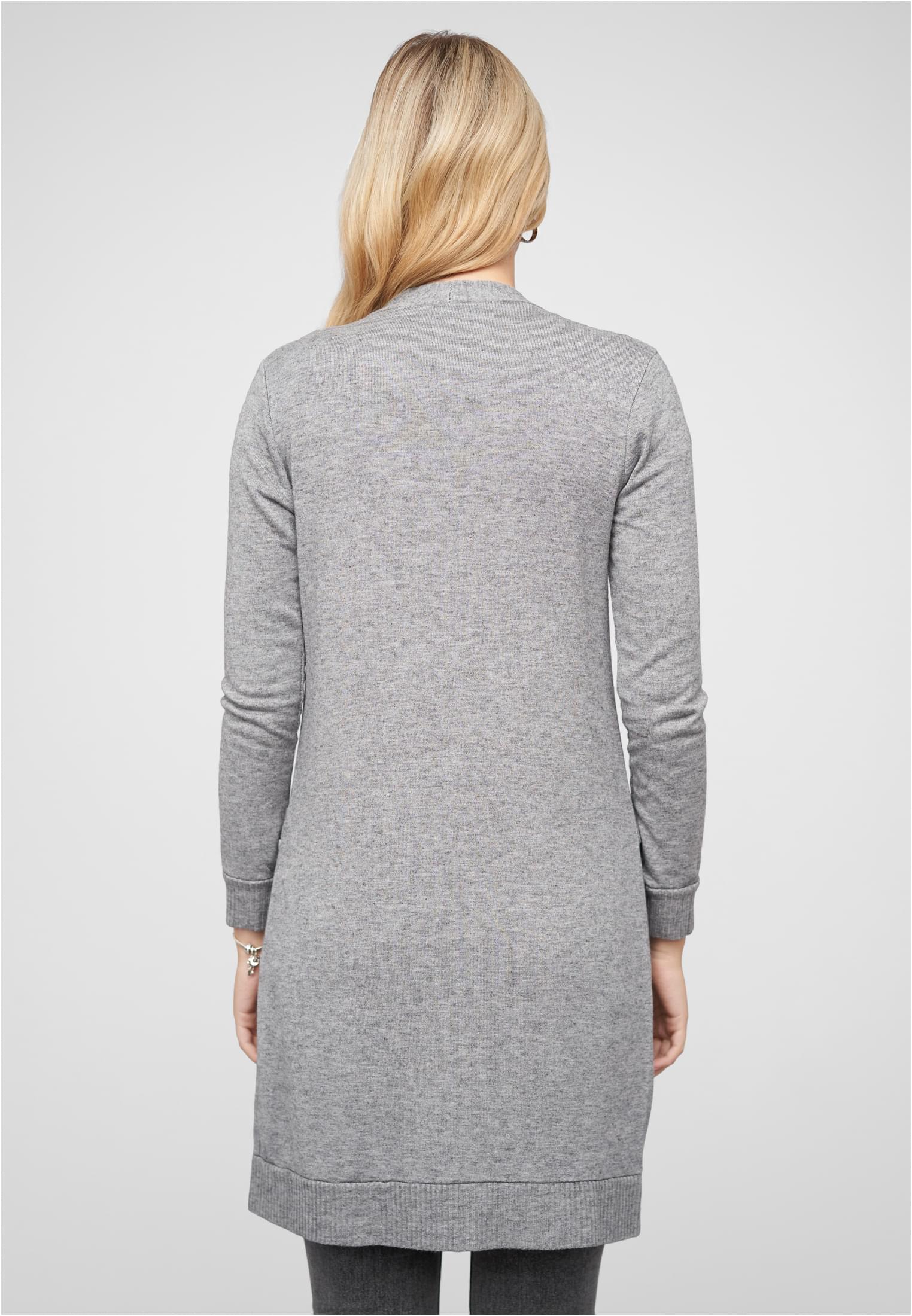 Longform Viskose Cardigan mit 2 seitl. Taschen grey melange L - variant image 2