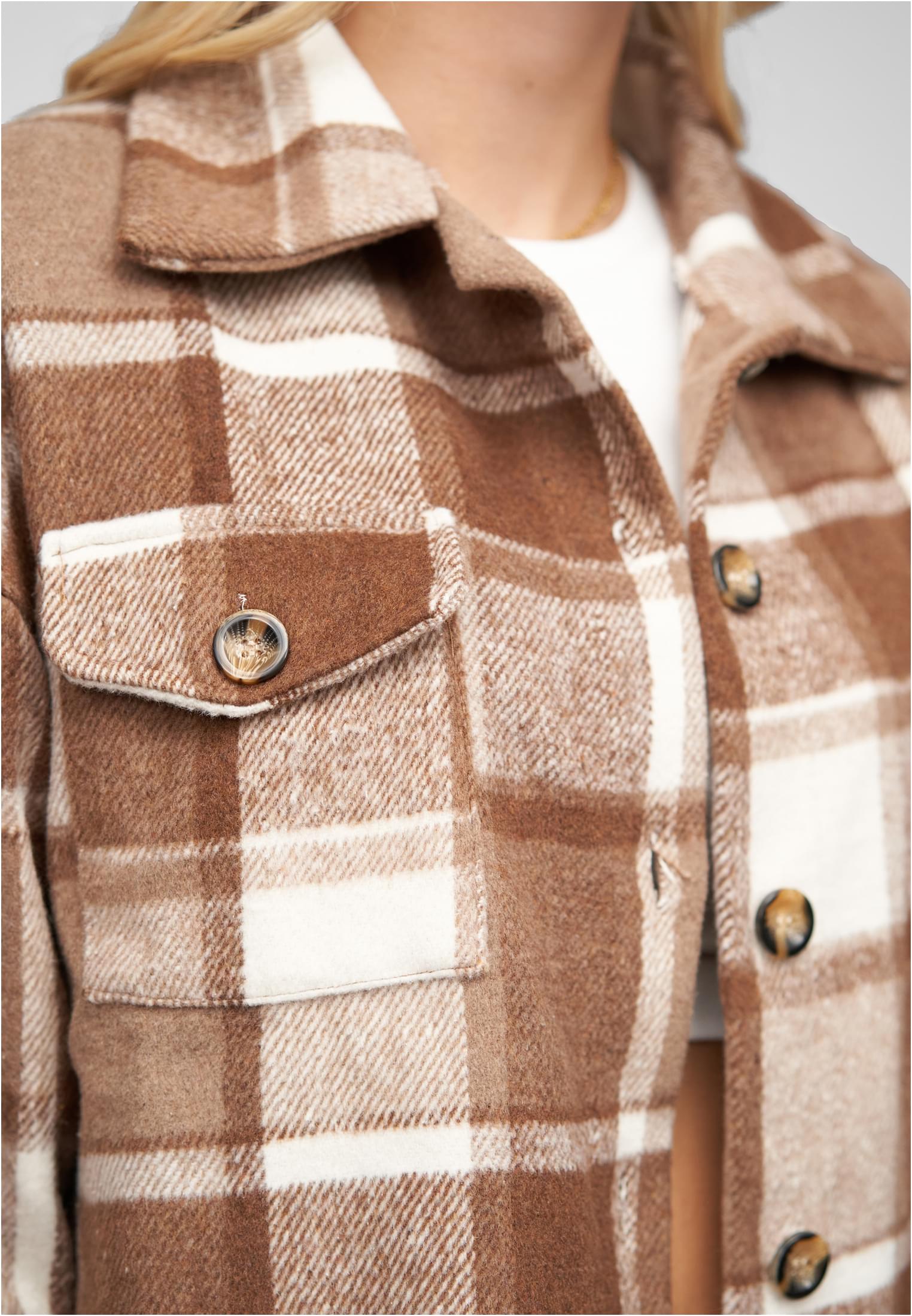 Shacket Hemd-Jacke mit 2-Brusttaschen brown/beige L - variant image 5