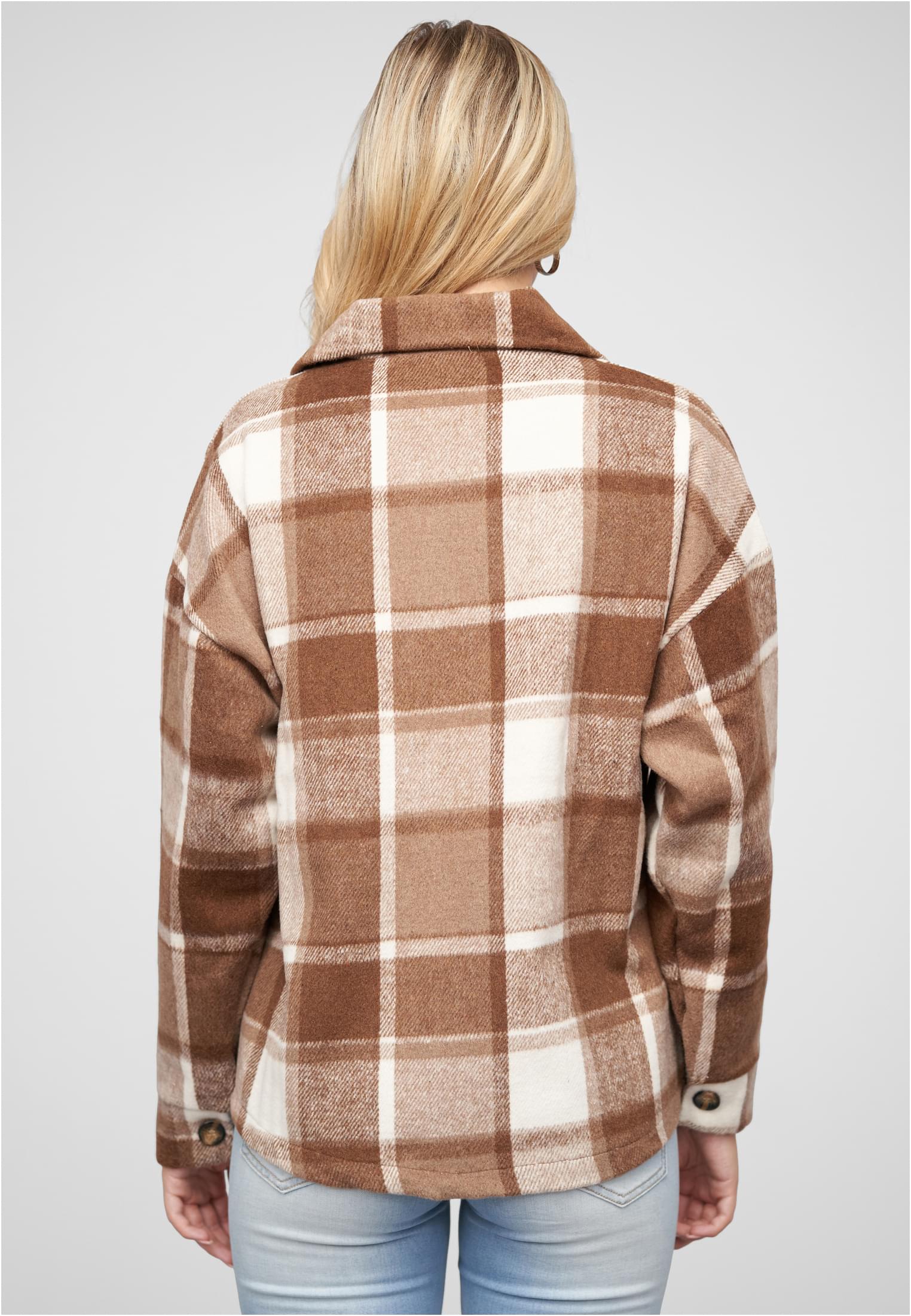 Shacket Hemd-Jacke mit 2-Brusttaschen brown/beige L - variant image 2