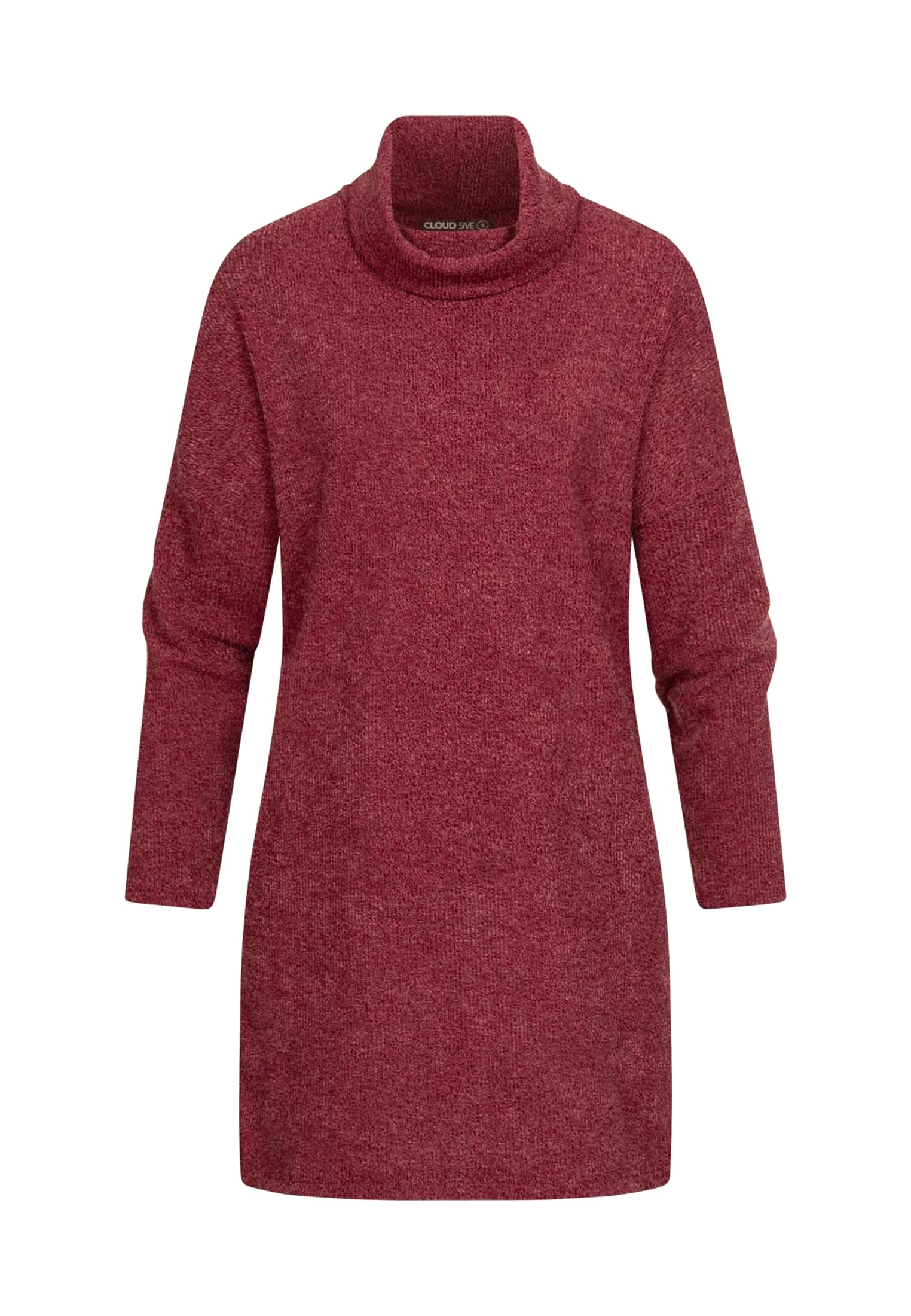 Longform Sweater Pullover mit Rollkragen bordeaux L - variant image 6