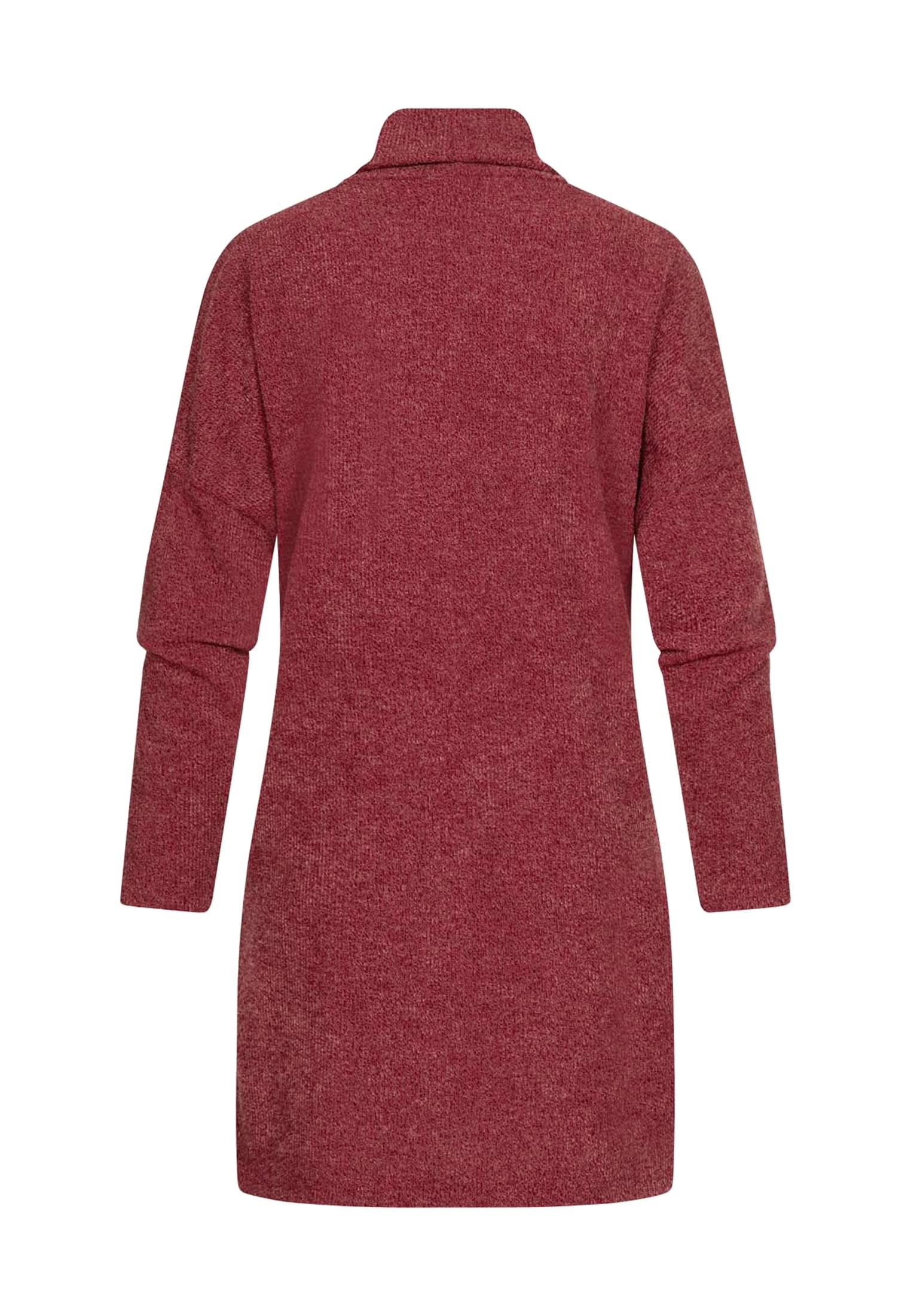 Longform Sweater Pullover mit Rollkragen bordeaux L - variant image 7