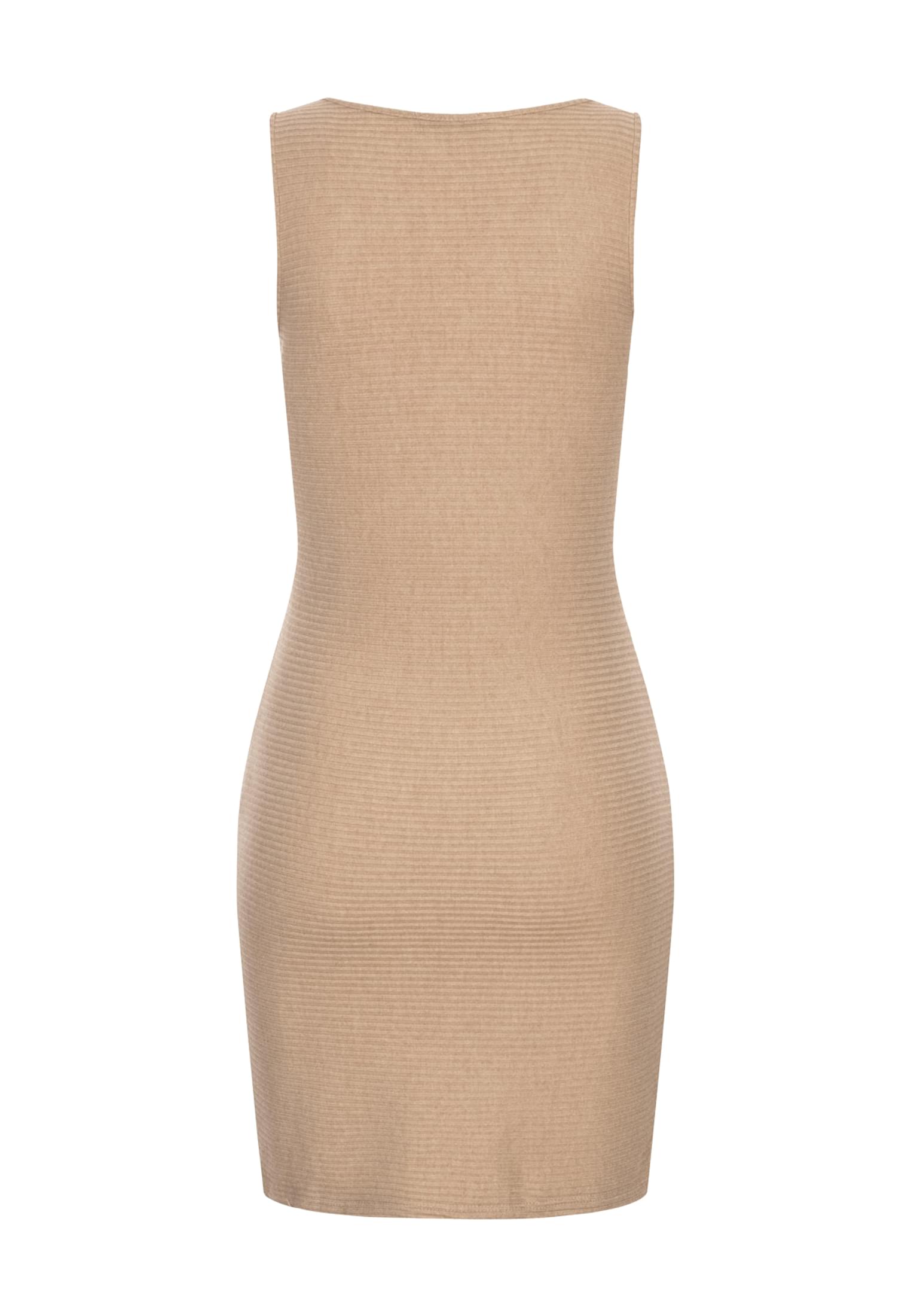Viskose Kleid Ärmellos mit Rundhals camel L - variant image 7