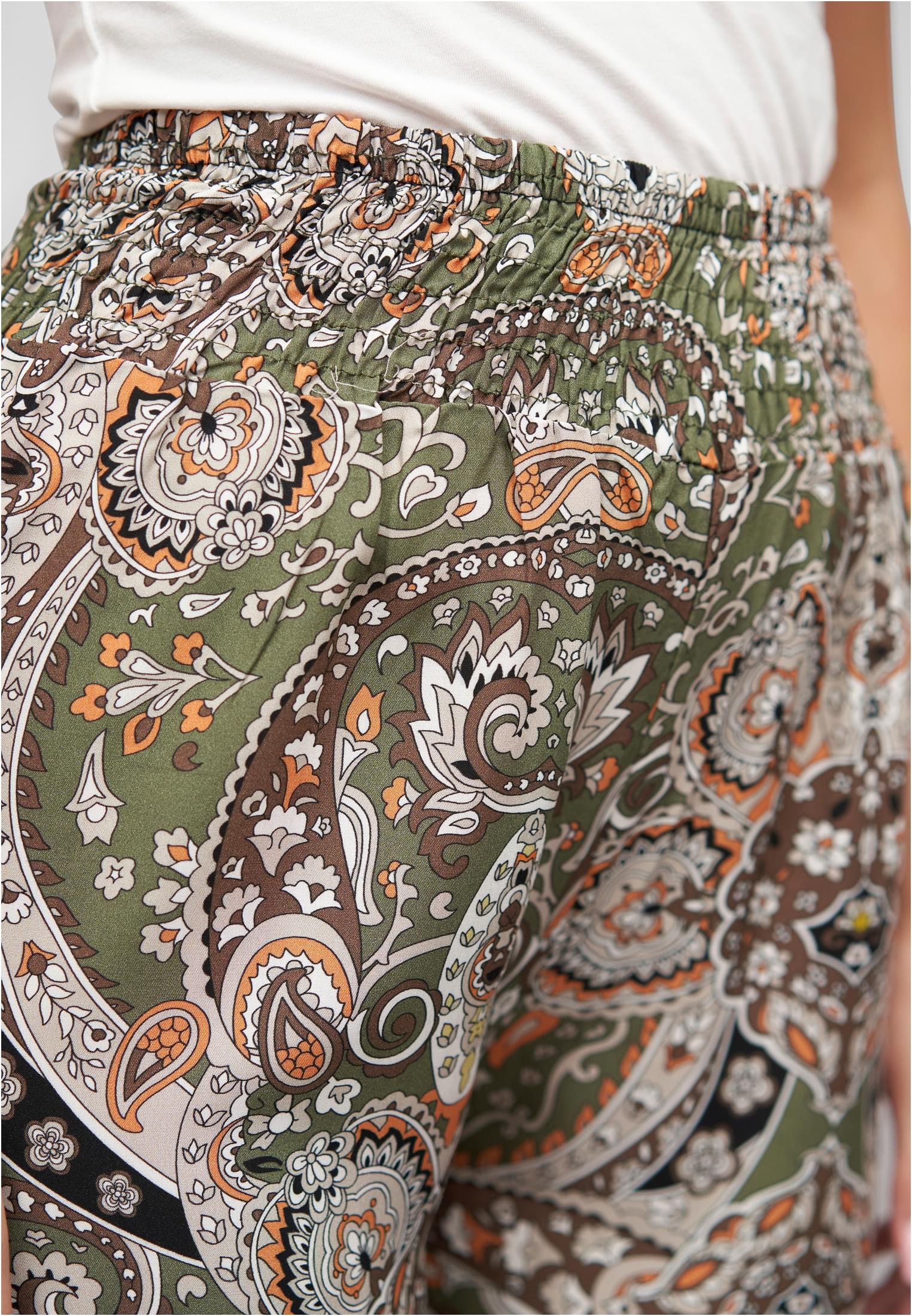 Viskose Sommerhose mit Paisley Print military green L - variant image 5