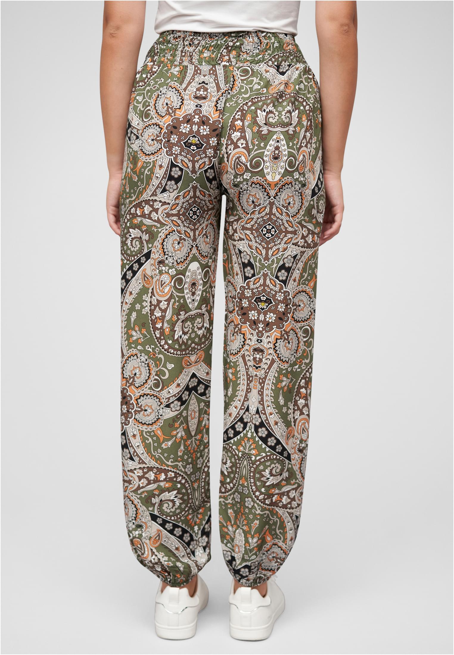 Viskose Sommerhose mit Paisley Print military green L - variant image 2