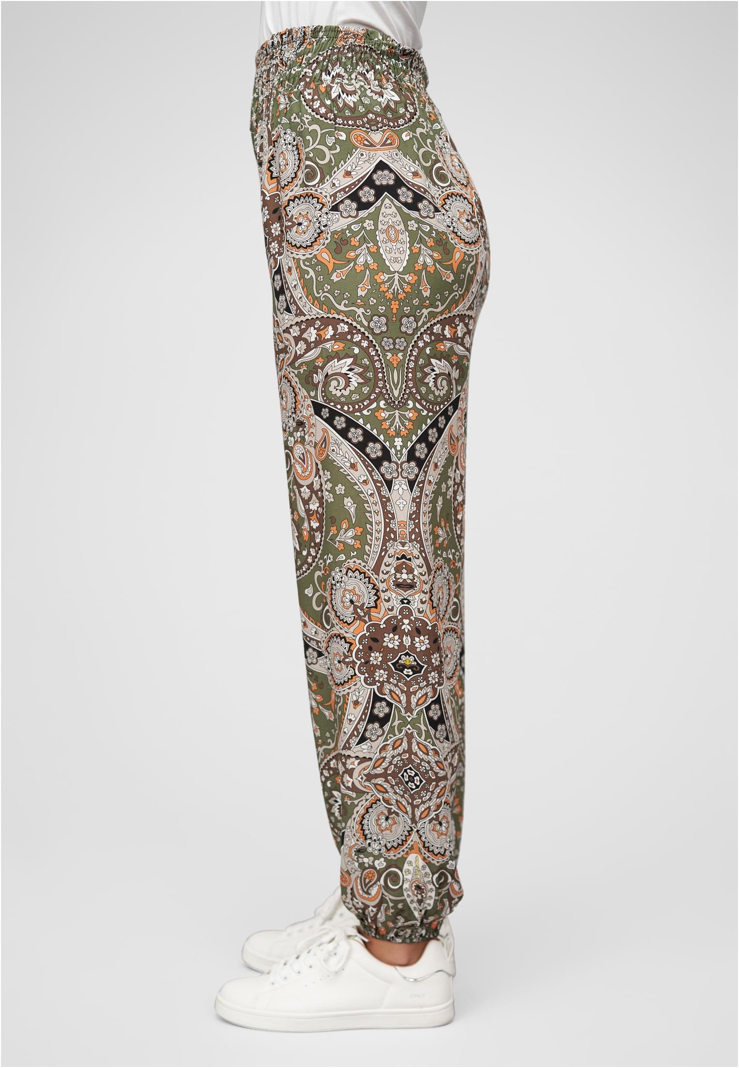 Viskose Sommerhose mit Paisley Print military green L - variant image 1