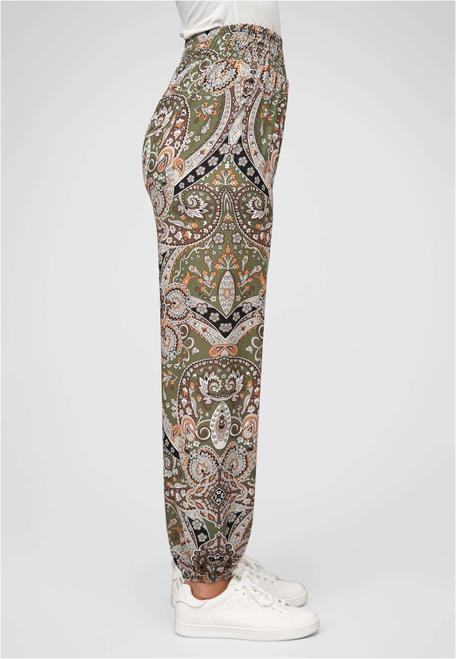 Viskose Sommerhose mit Paisley Print military green L - variant image 3