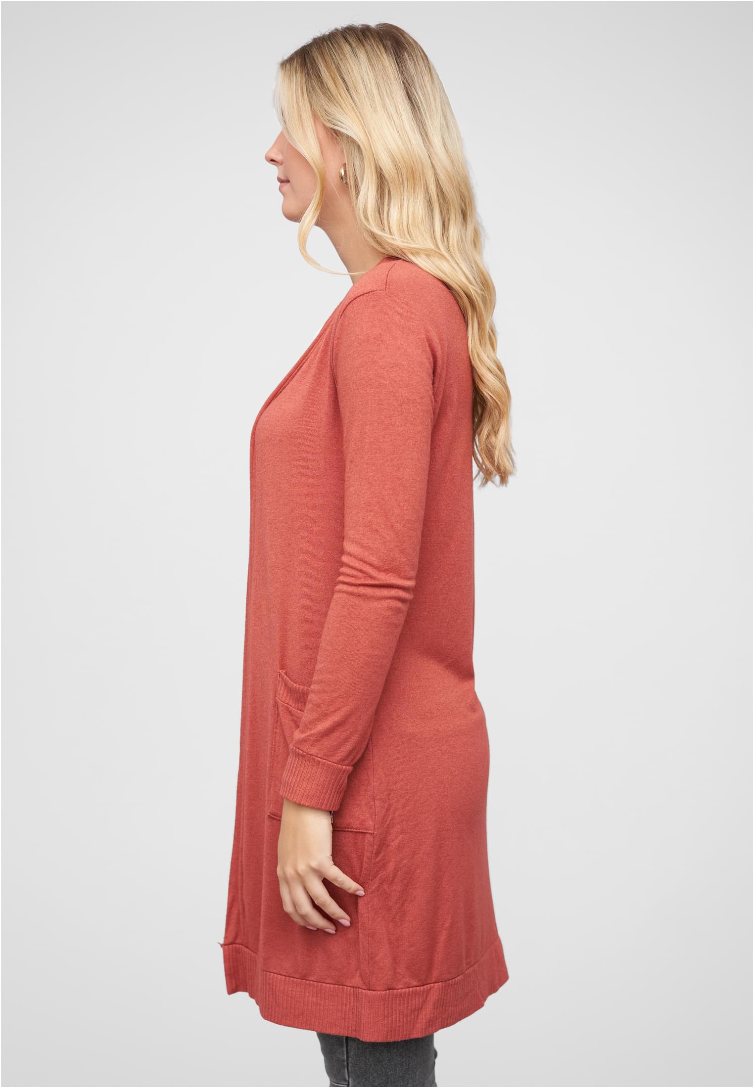 Longform Viskose Cardigan mit 2 seitl. Taschen - related product back image 6