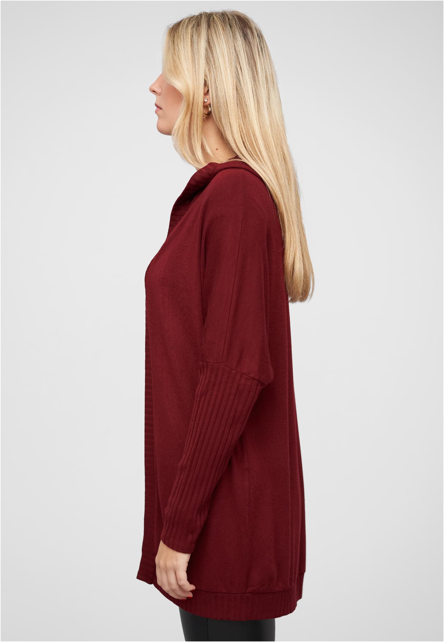 Cardigan mit offenem Schnitt und Kapuze rose L - variant image 1