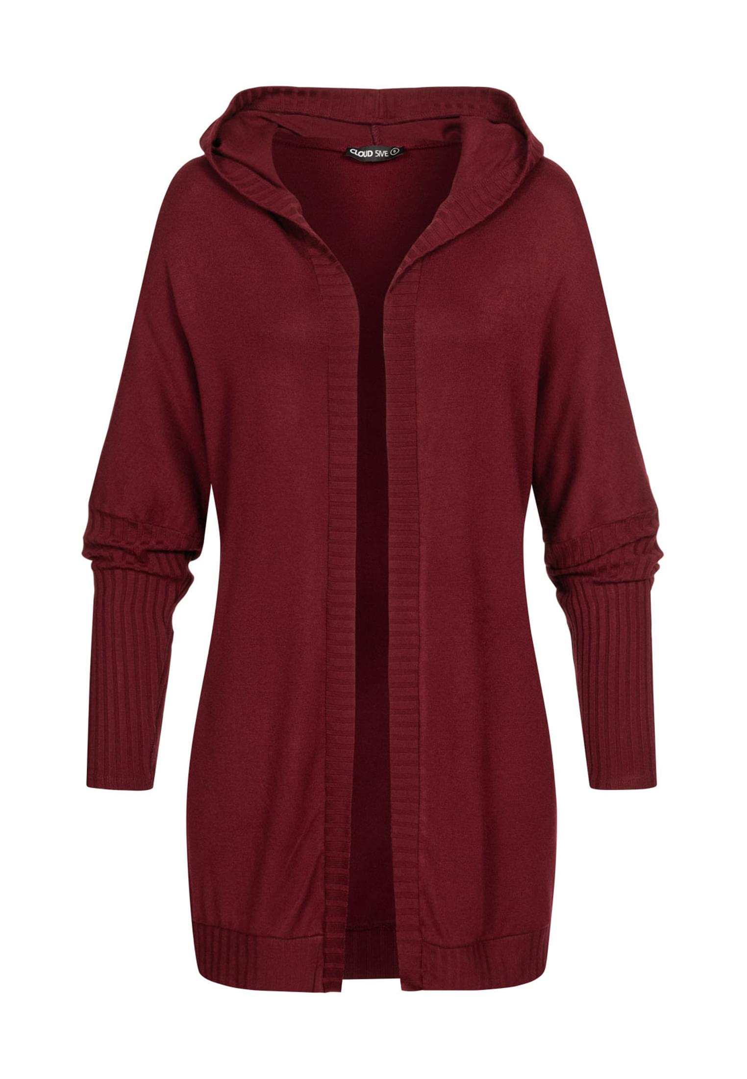 Cardigan mit offenem Schnitt und Kapuze rose L - variant image 6