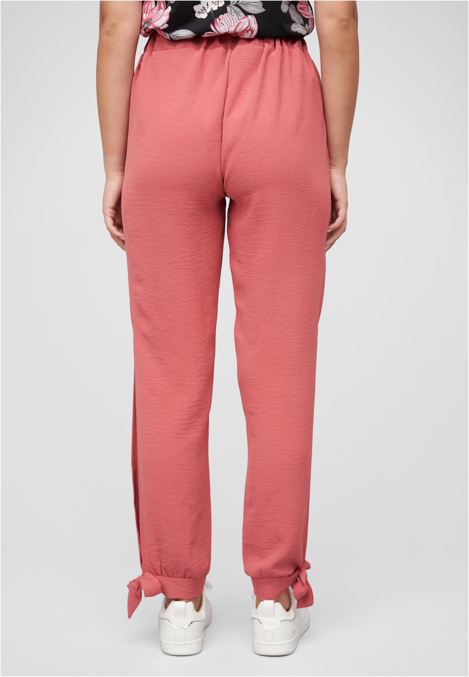 Musselin Hose mit seitlichen Schlitzen und Bindedetails rose L - variant image 2