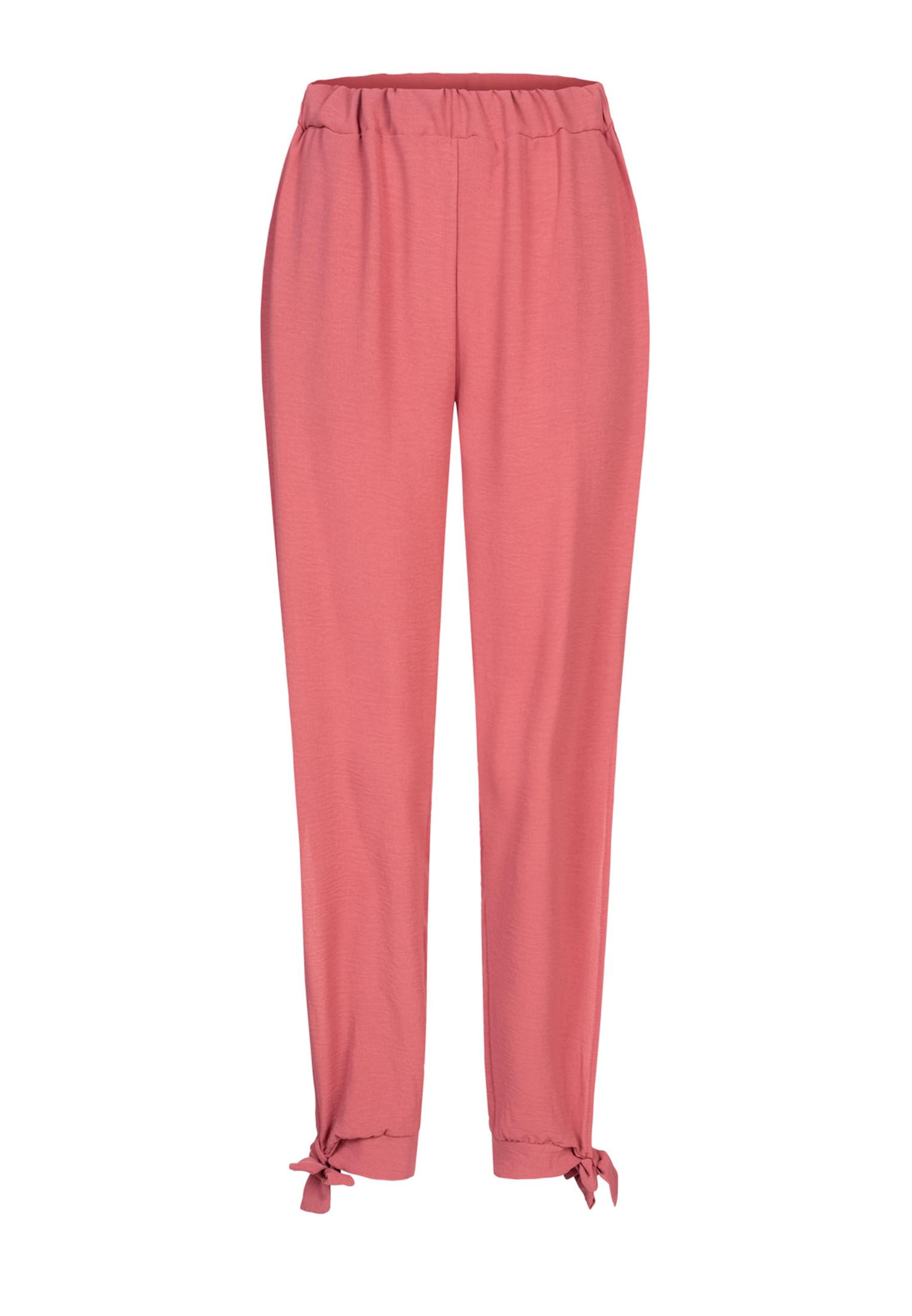 Musselin Hose mit seitlichen Schlitzen und Bindedetails rose L - variant image 6