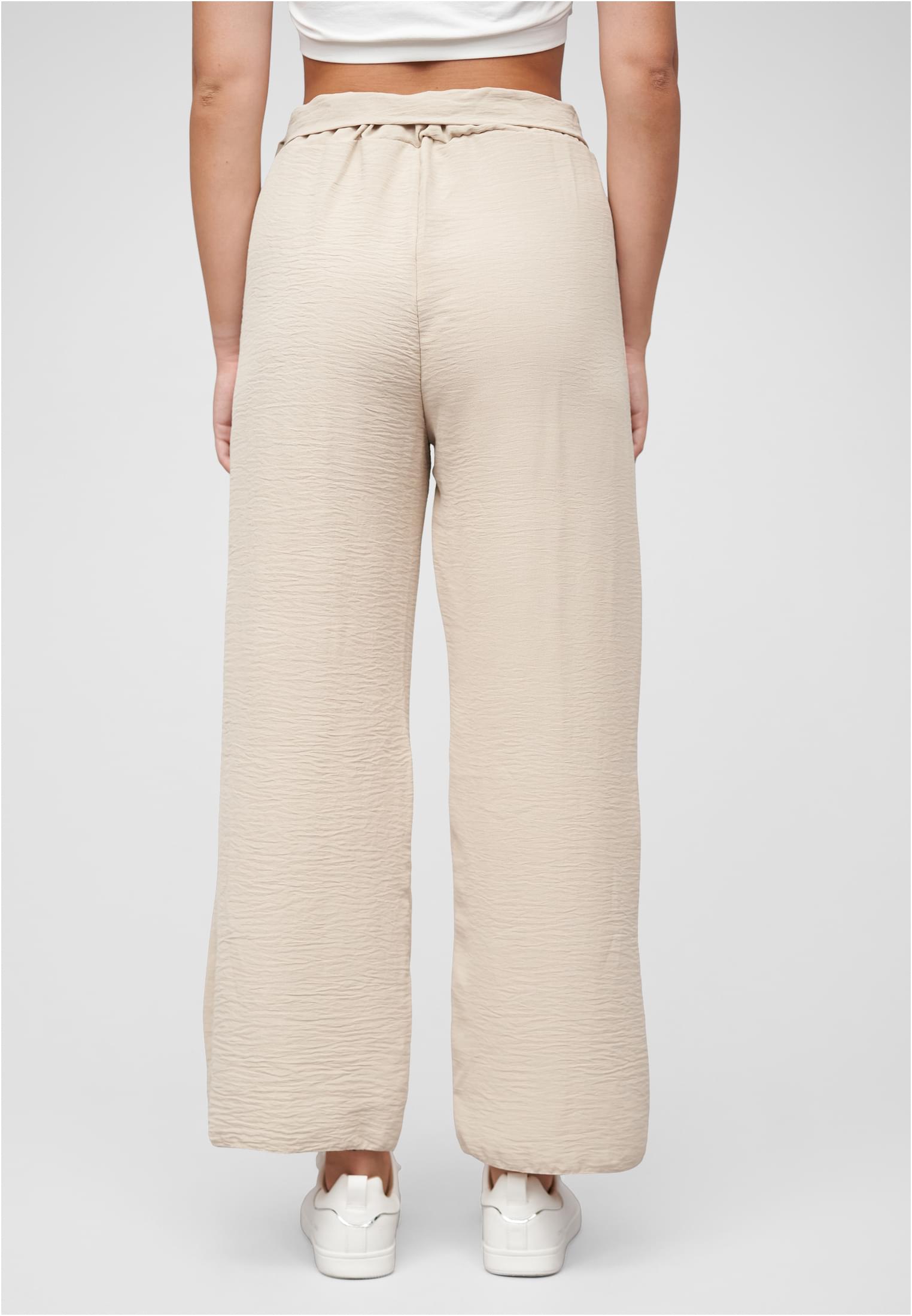 Sommerhose mit seitlichen Schlitz und Bindegürtel beige - variant image 2
