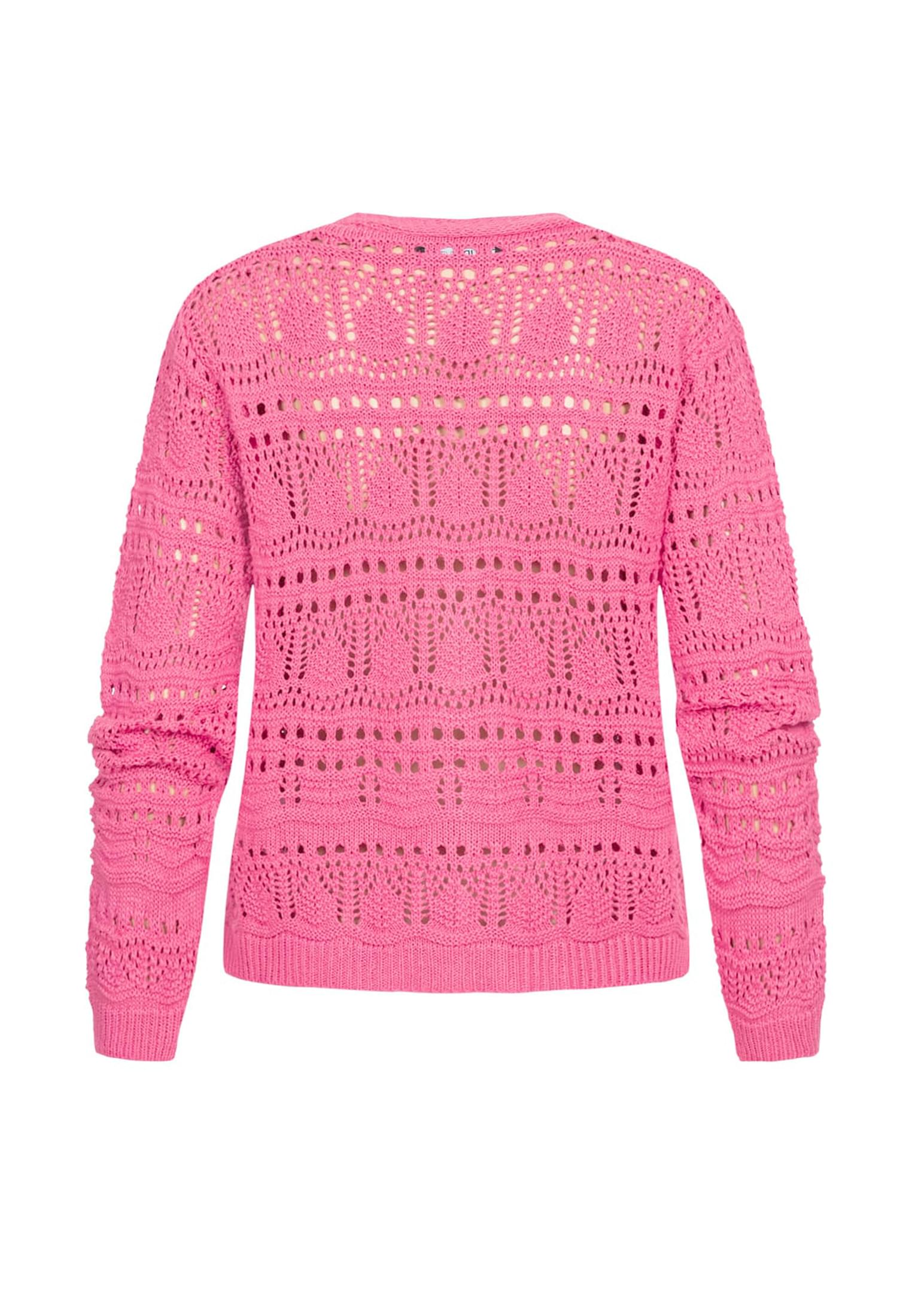 Cardigan mit Lochstrickmuster fuchsia L/XL - variant image 7