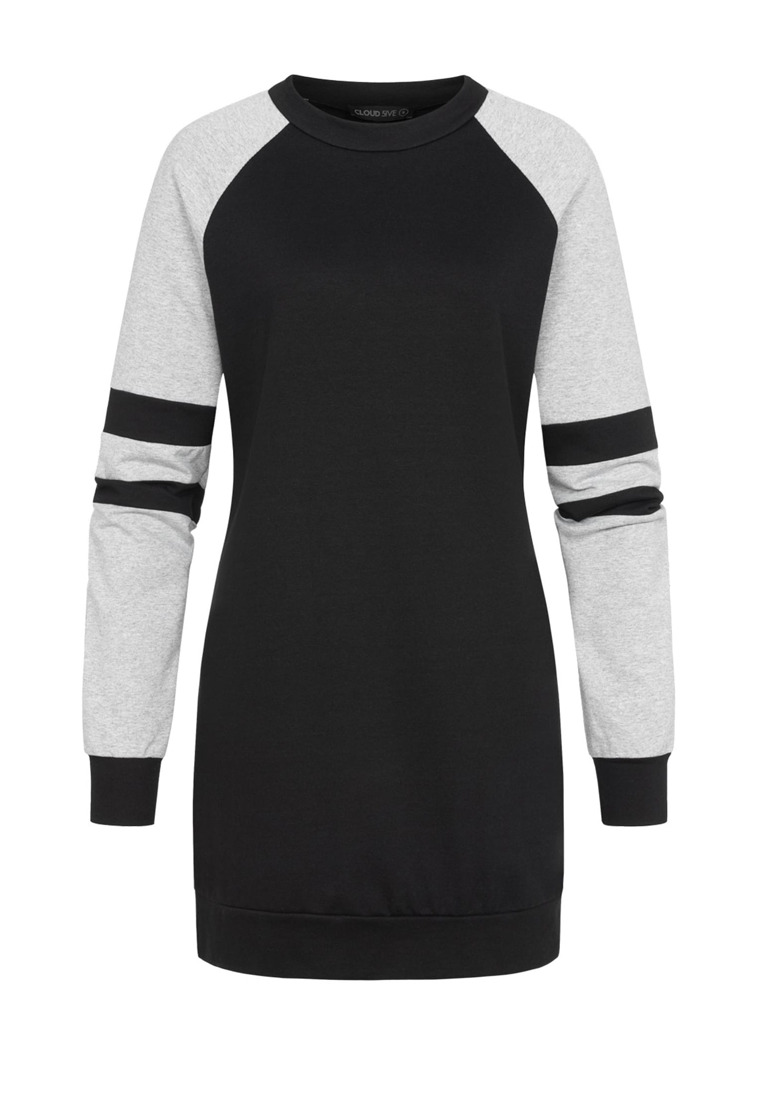 Sweatkleid mit Raglanärmeln und Rundhals Kontrast black/grey L - variant image 6
