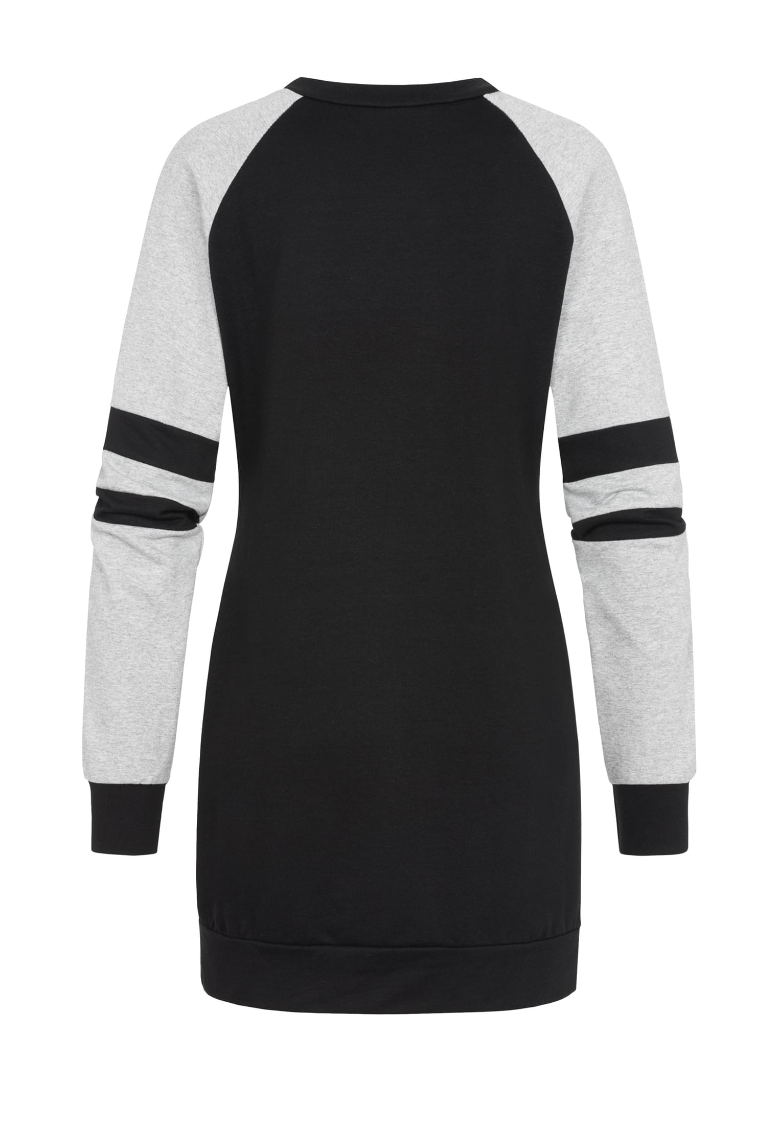 Sweatkleid mit Raglanärmeln und Rundhals Kontrast black/grey L - variant image 7