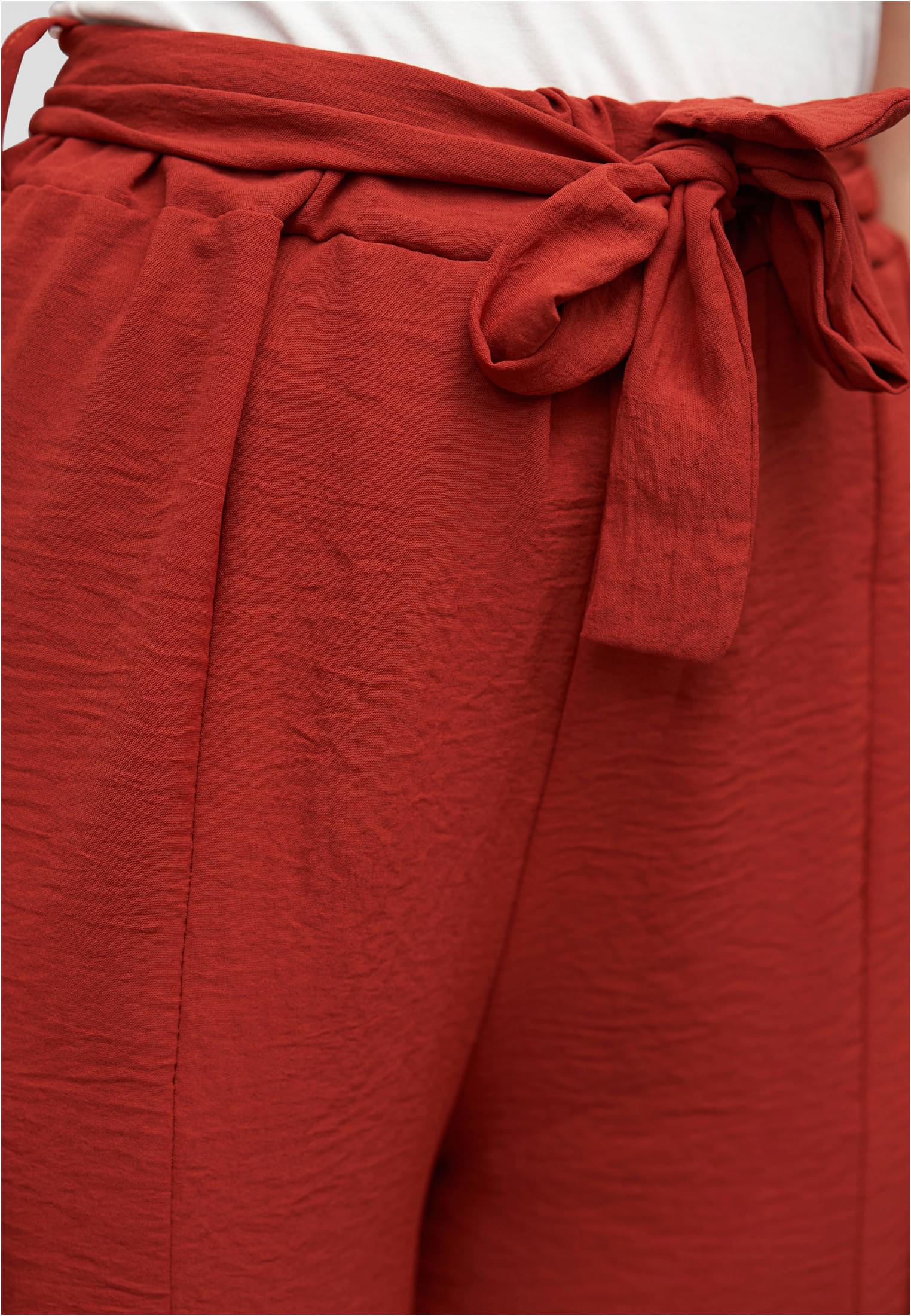 Sommerhose mit seitlich. Schlitzen und Bindegürtel brown L - variant image 5
