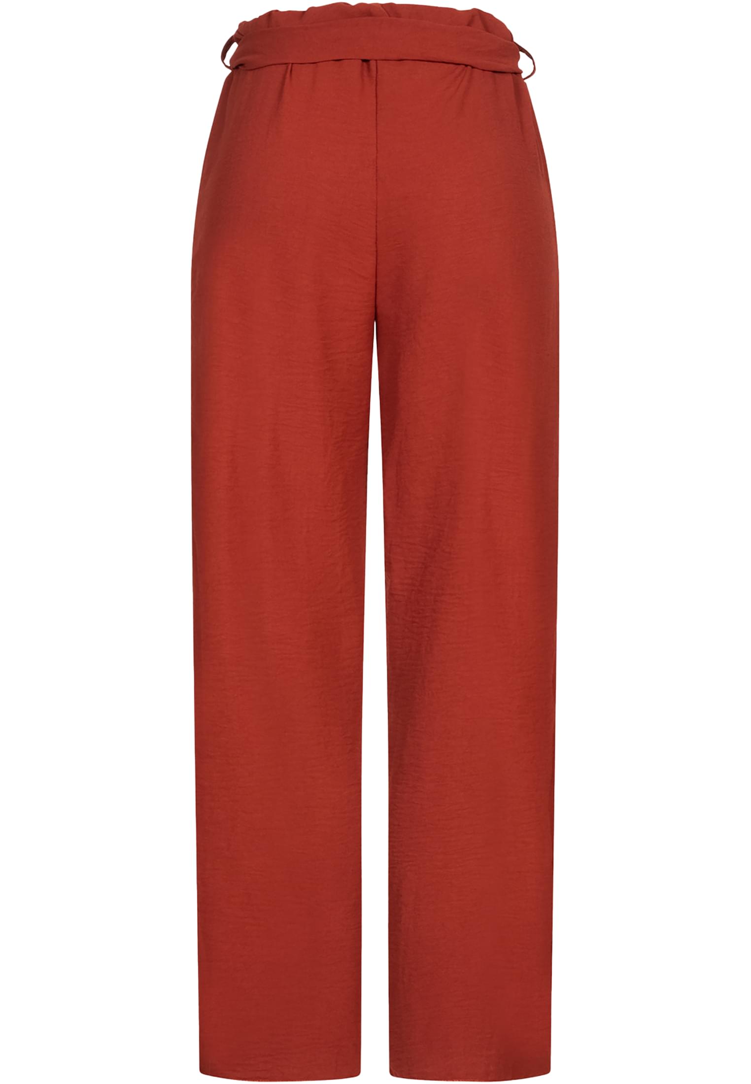 Sommerhose mit seitlich. Schlitzen und Bindegürtel brown L - variant image 7
