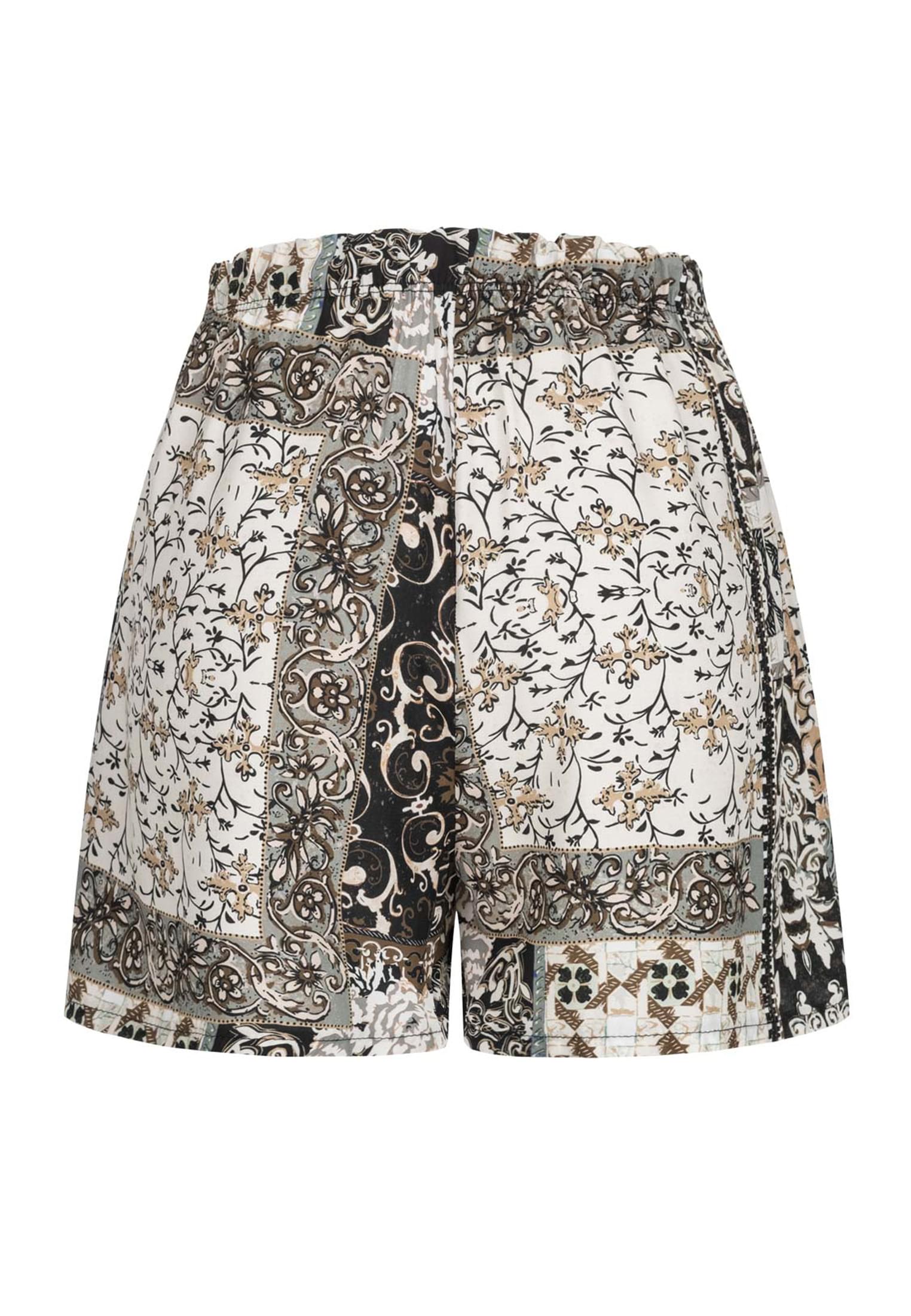 Viskose Shorts mit Bindegürtel und Paisley Print - related product back image 3