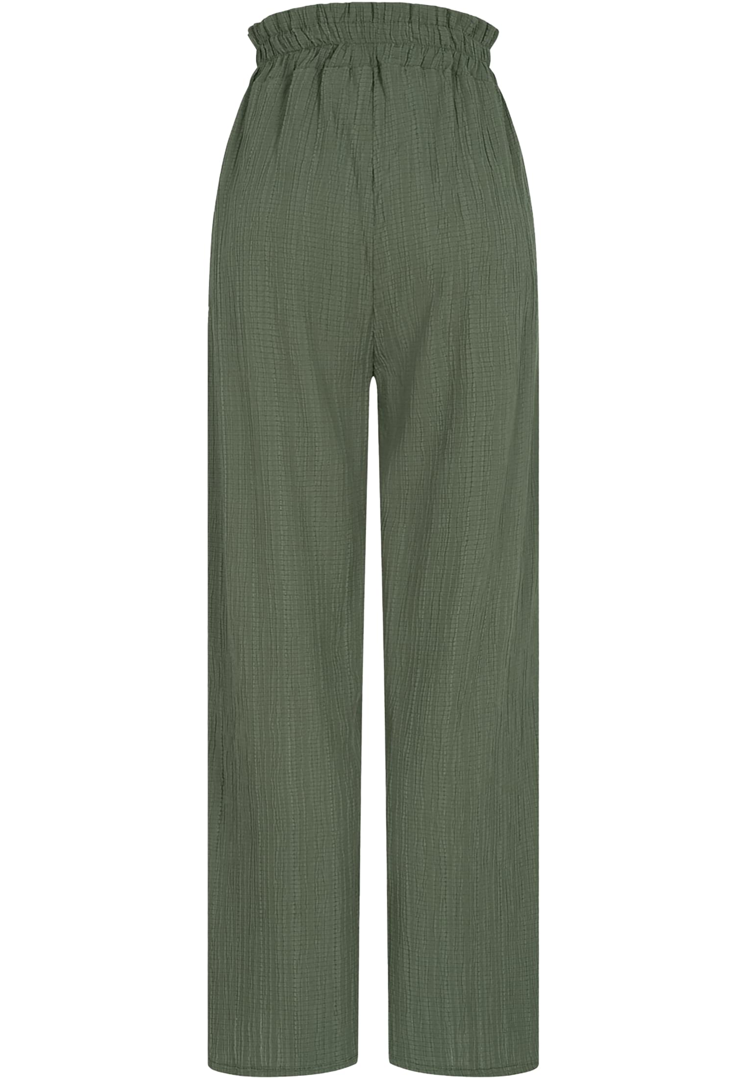 Sommer Hose mit weitem Beinschnitt und Strukturstoff military green L - variant image 7