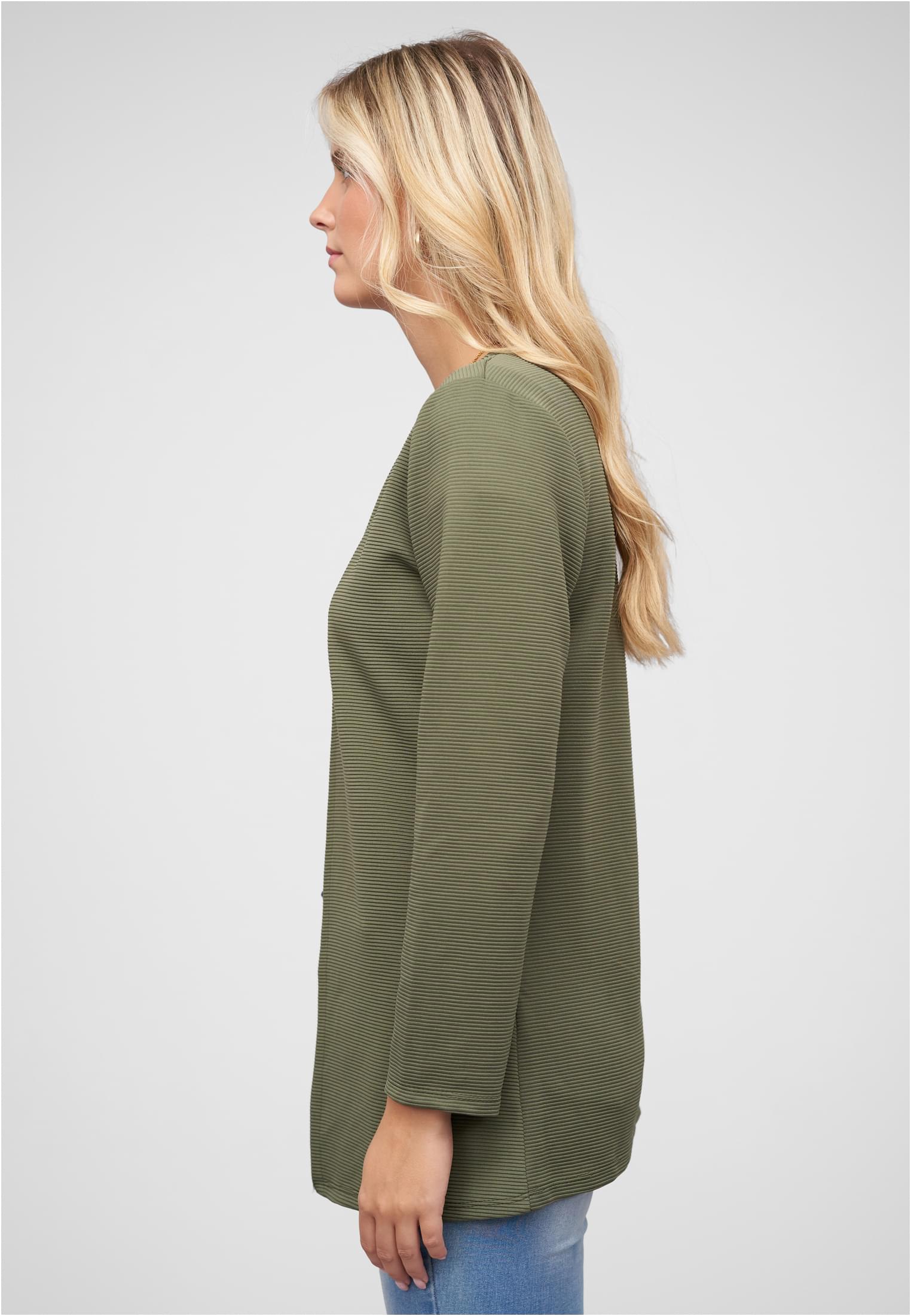 Strickjacke offener ribbed Cardigan dark green L - variant image 1