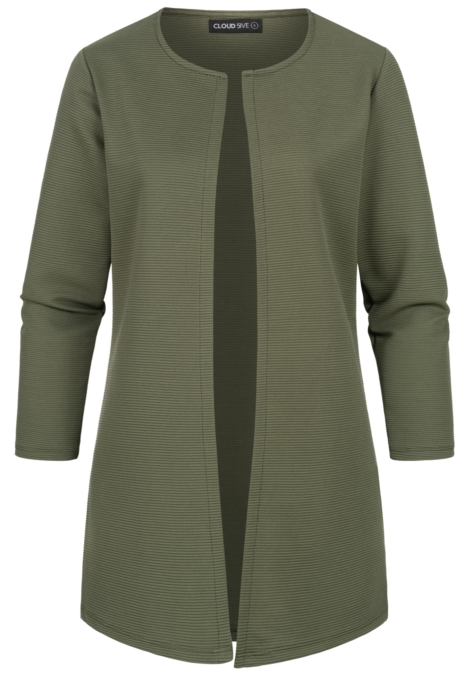 Strickjacke offener ribbed Cardigan dark green L - variant image 6