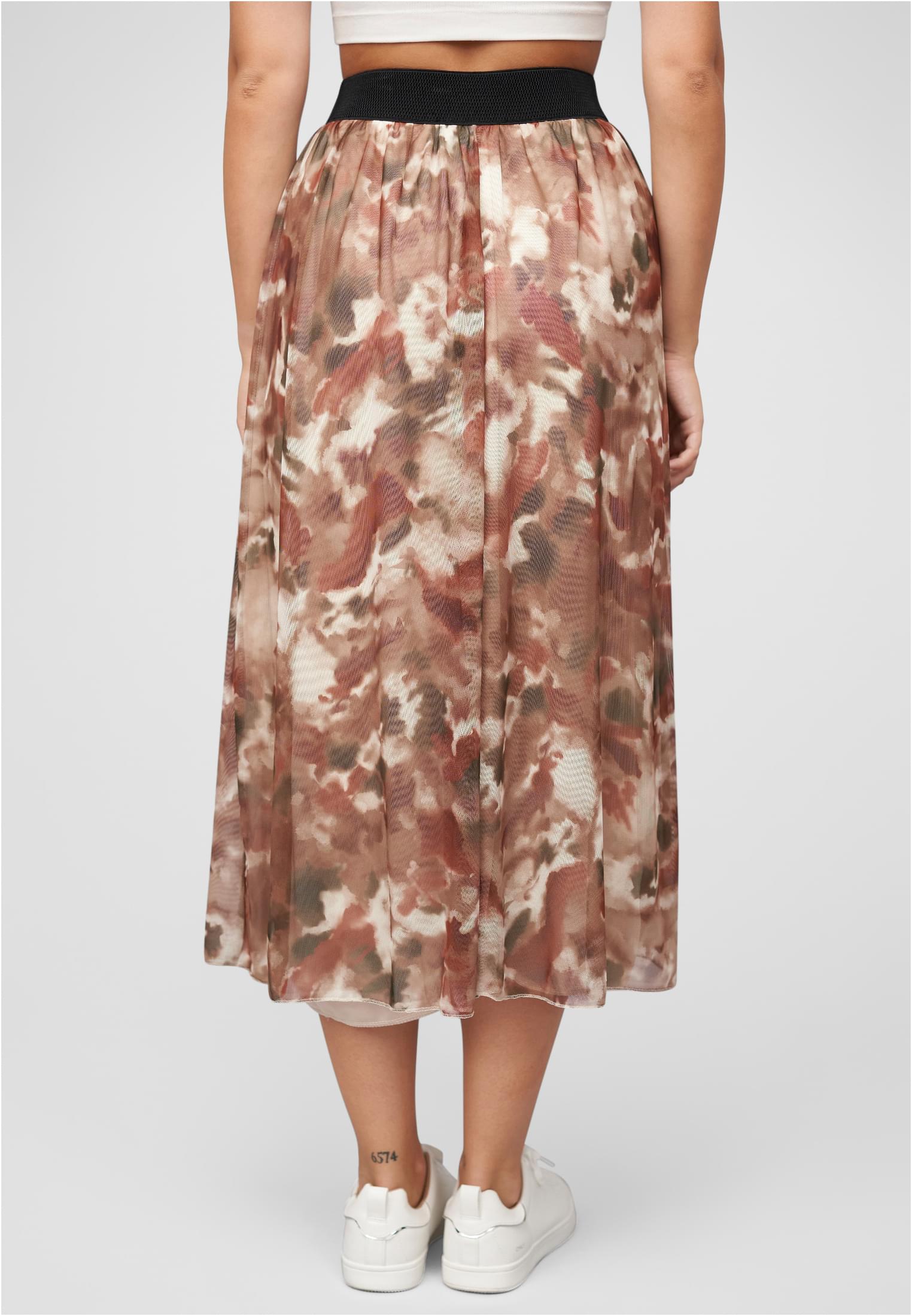 Longform Rock mit All Over Print und Gummiband camel L - variant image 2