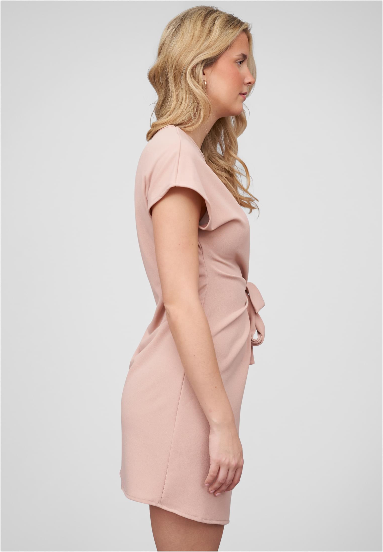 T-Shirt-Kleid mit integriertem Bindegürtel rose L - variant image 3