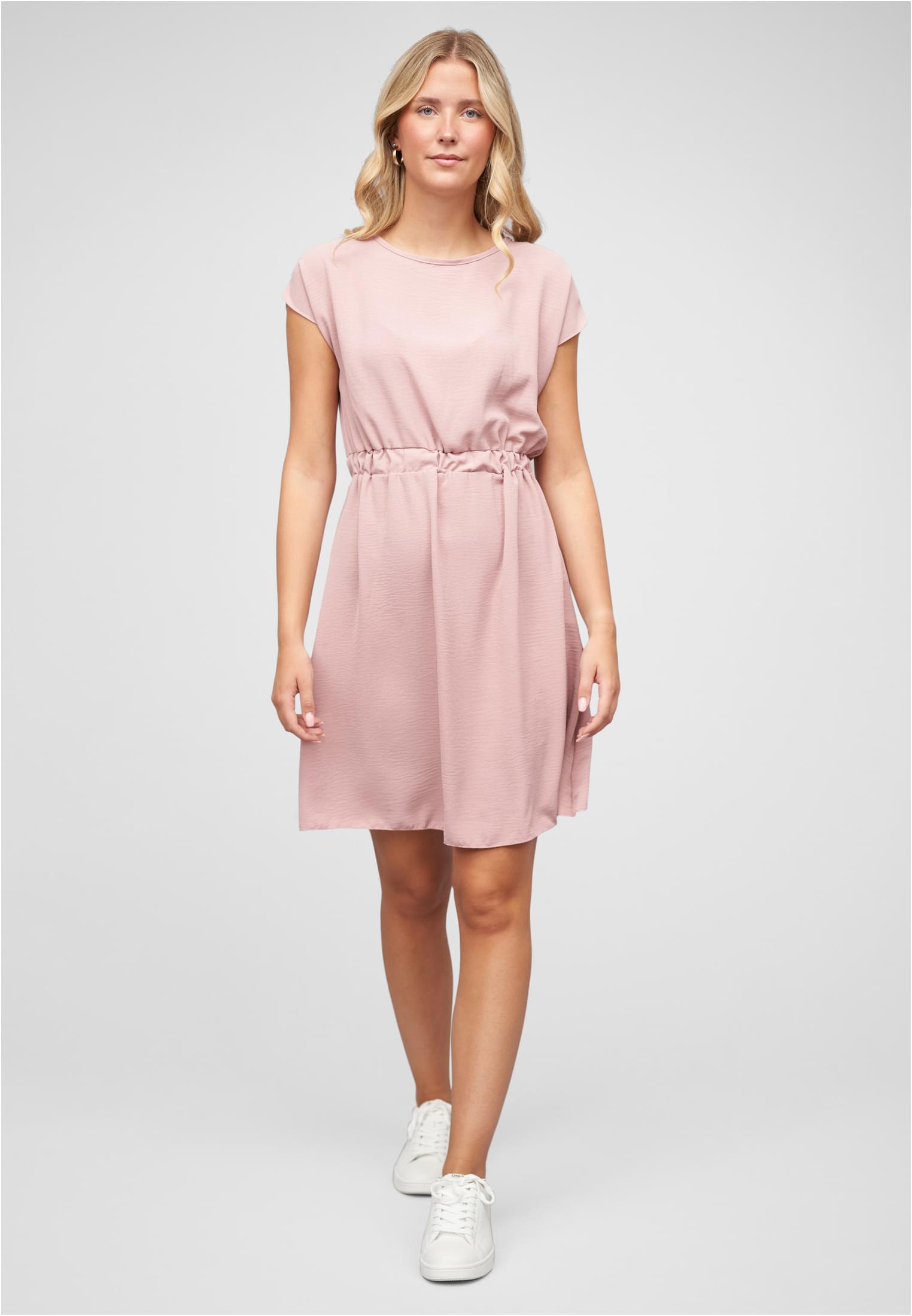 Musselin T-Shirt-Kleid mit elastischem Taillenbund rosa L - variant image 4