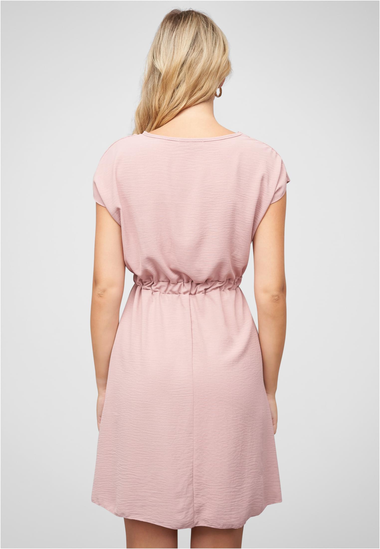 Musselin T-Shirt-Kleid mit elastischem Taillenbund rosa L - variant image 2